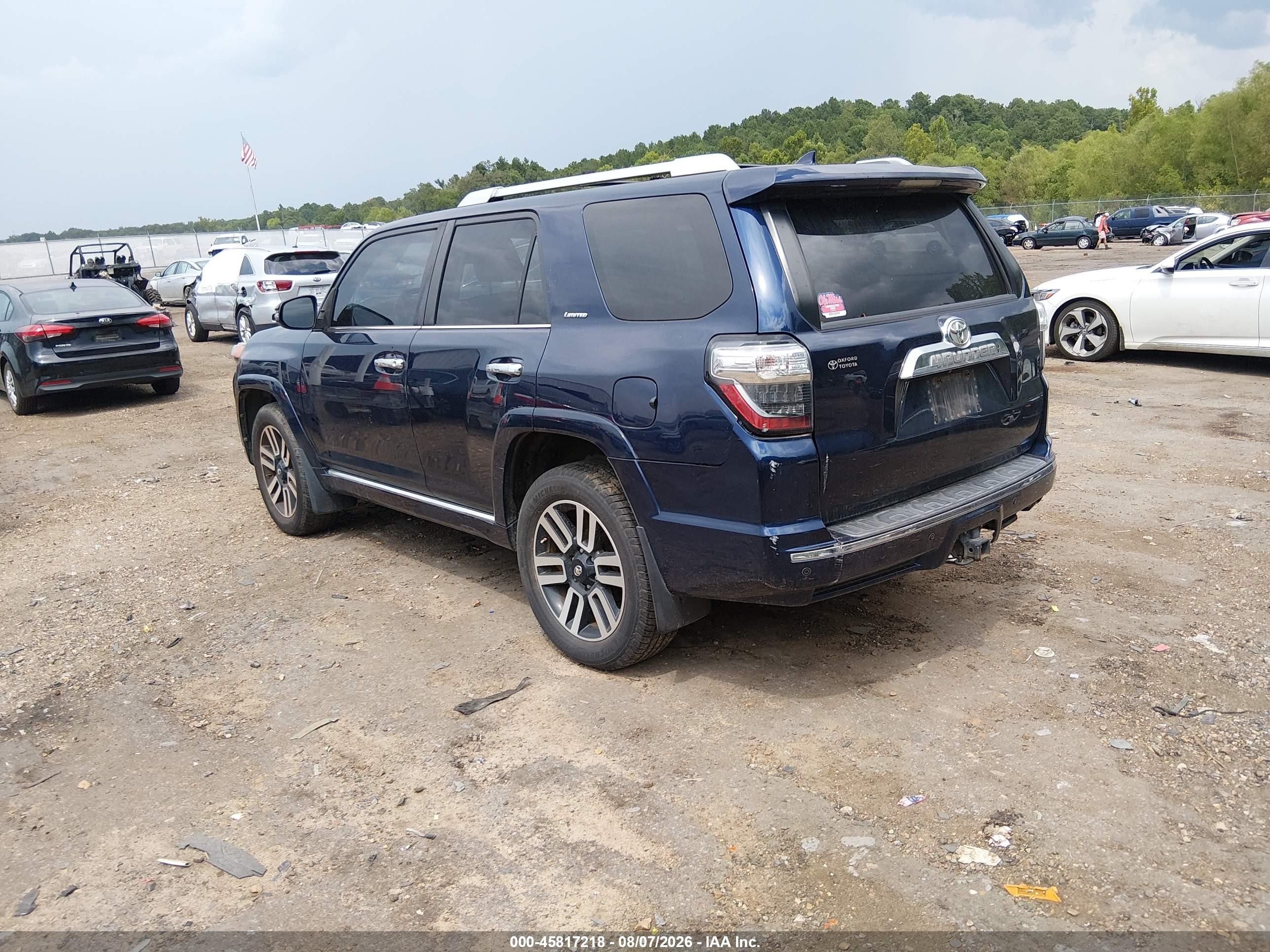 2014 Toyota 4runner Limited Синий vin: JTEBU5JR5E5178970