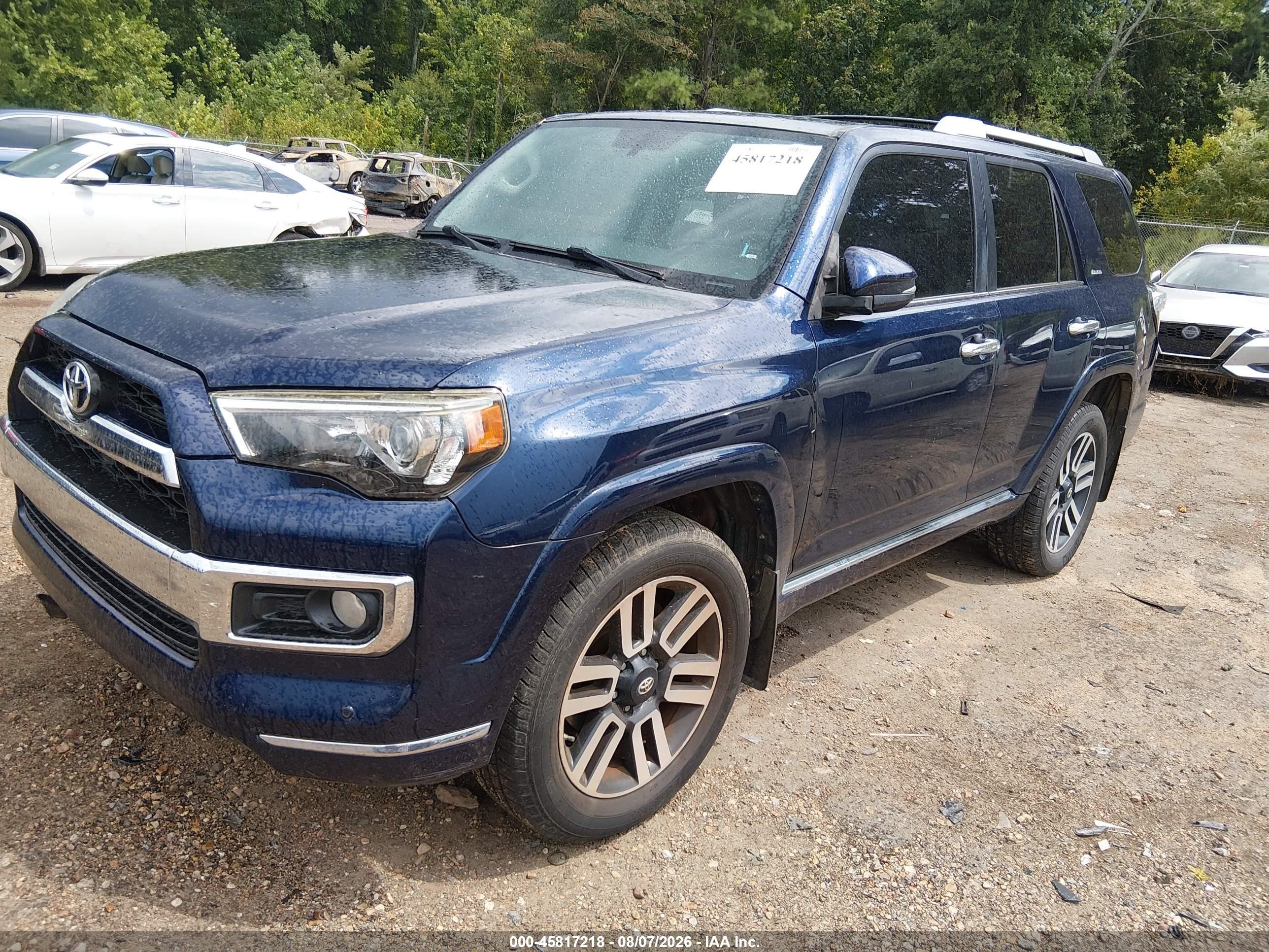 2014 Toyota 4runner Limited Синий vin: JTEBU5JR5E5178970