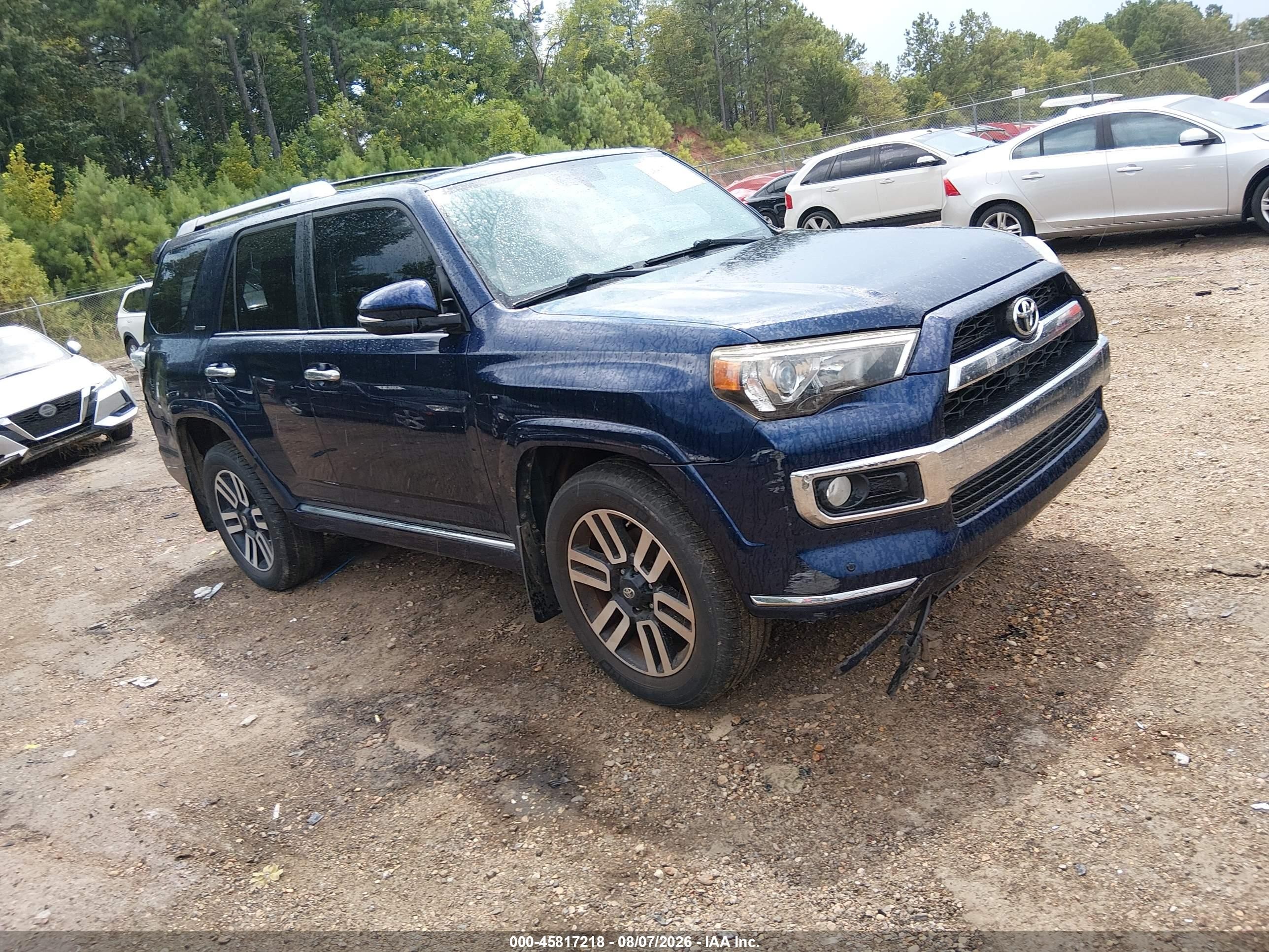 2014 Toyota 4runner Limited Синий vin: JTEBU5JR5E5178970