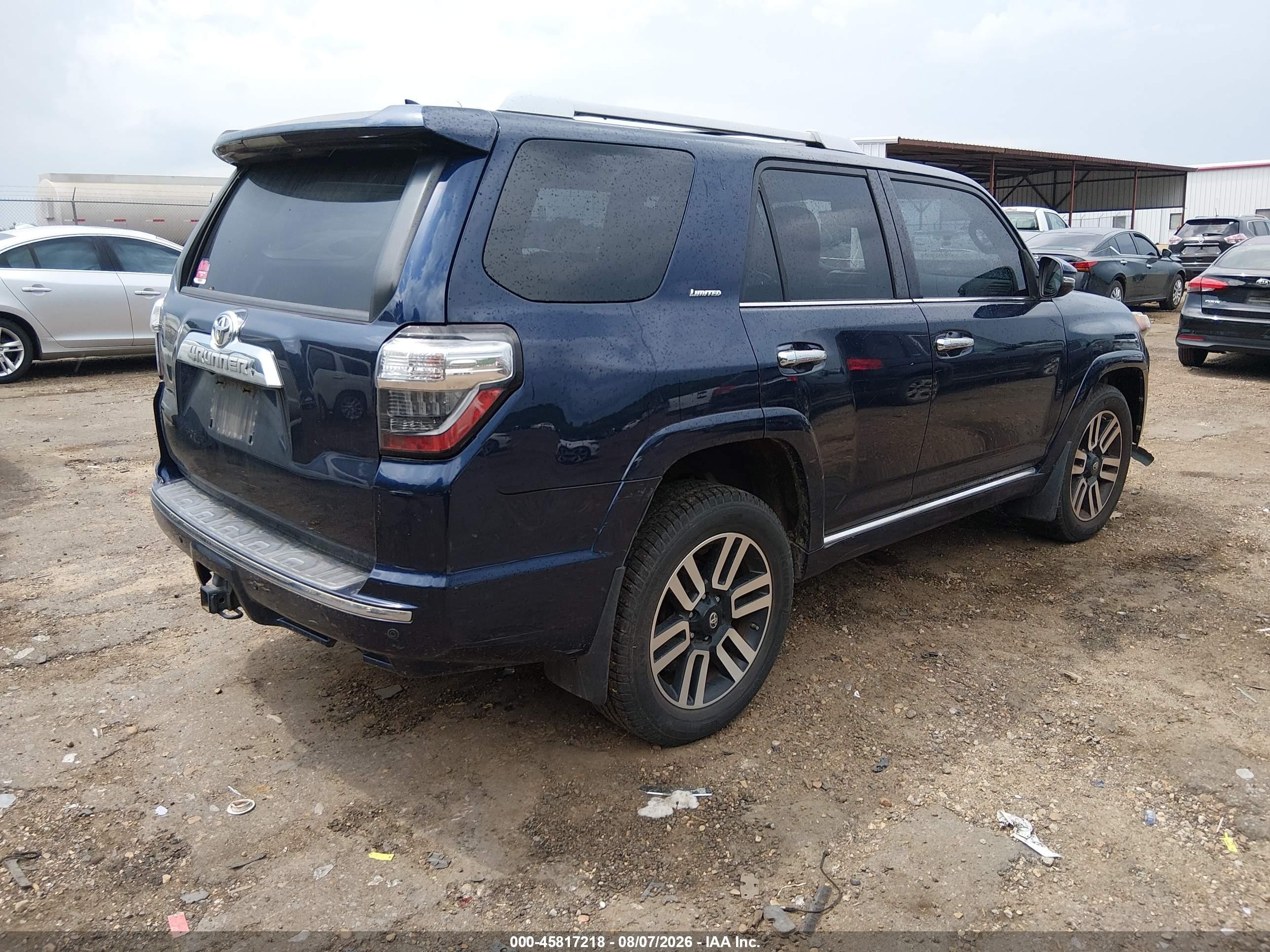 2014 Toyota 4runner Limited Синий vin: JTEBU5JR5E5178970