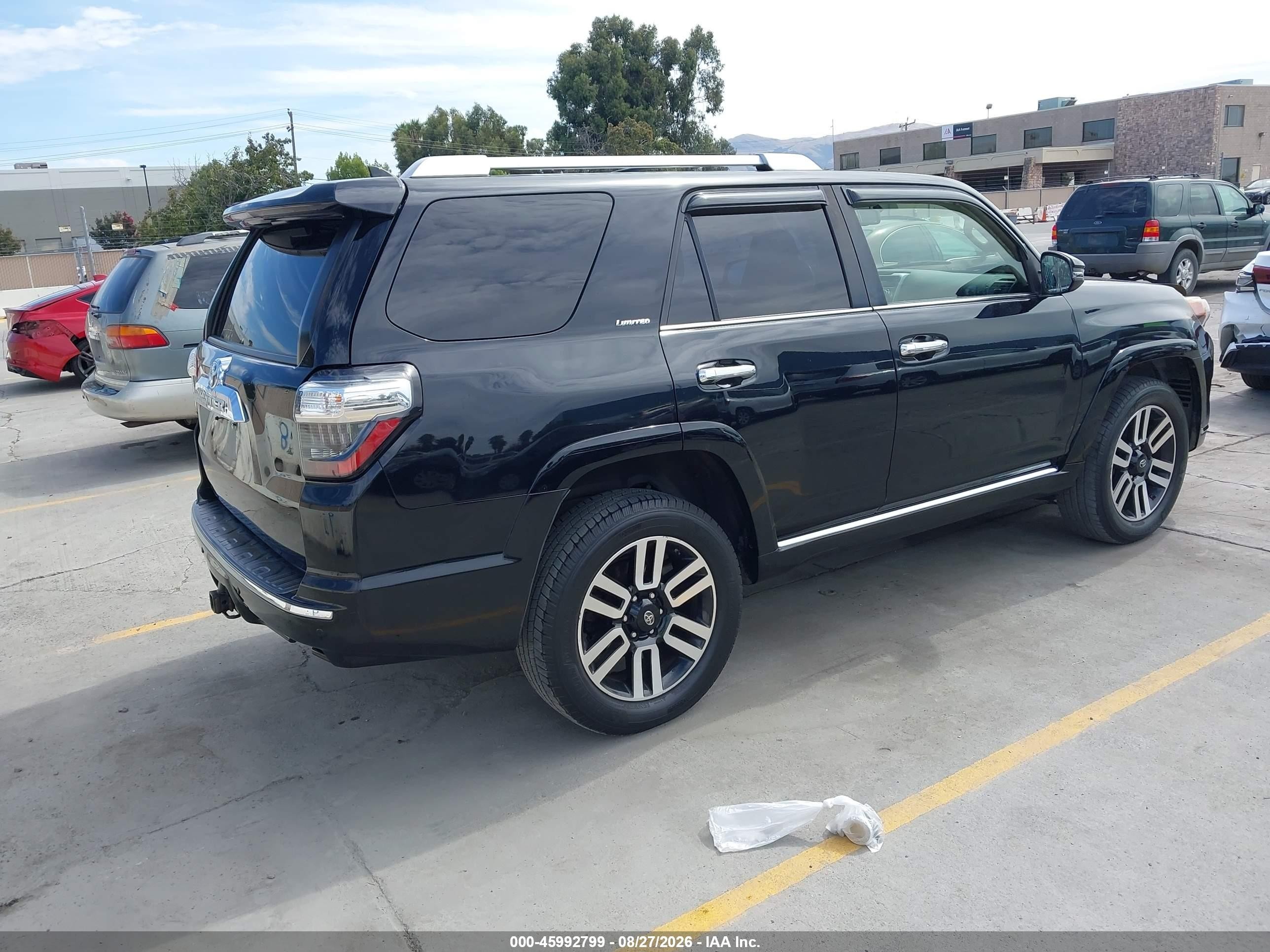 2015 Toyota 4runner Limited Black vin: JTEBU5JR5F5209801