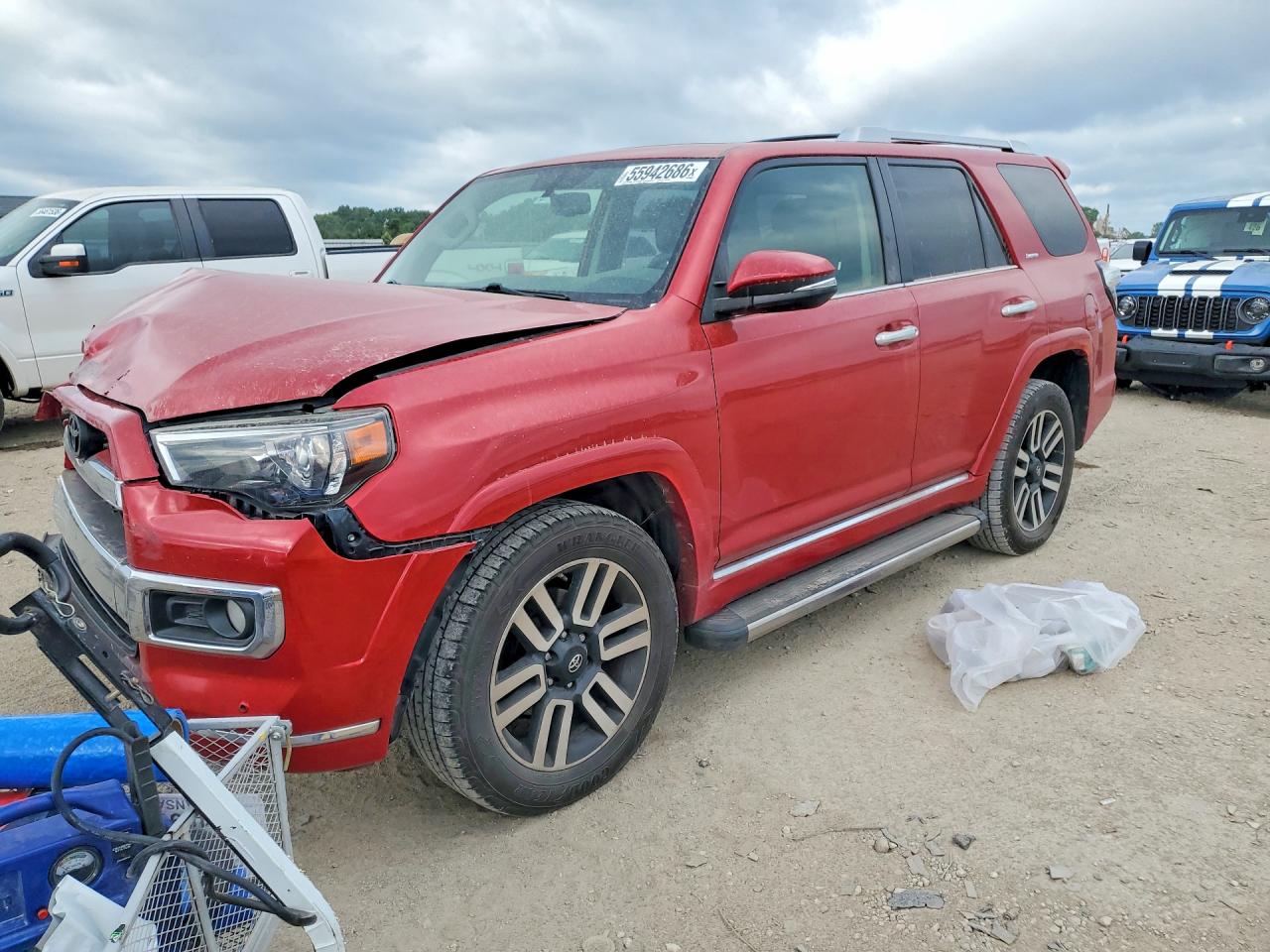 2015 Toyota 4runner Limited Red vin: JTEBU5JR5F5271764