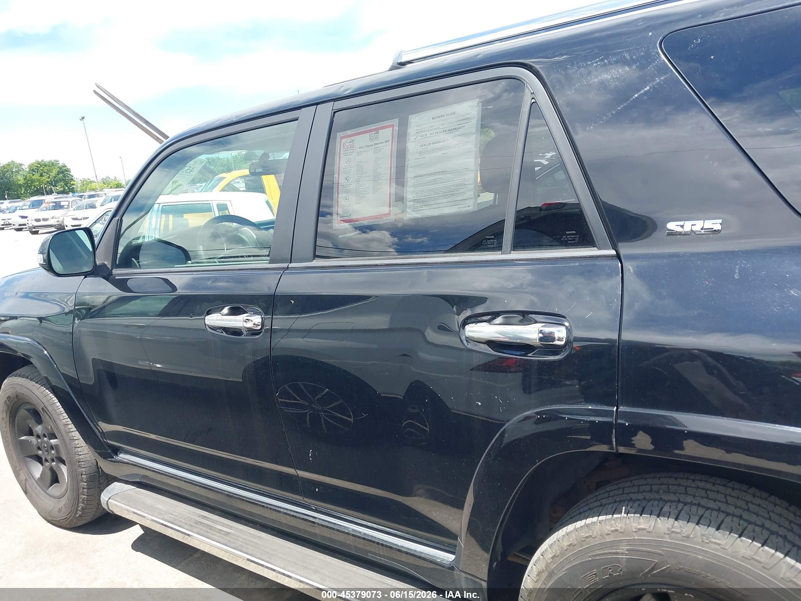 2011 Toyota 4runner Sr5 V6 Black vin: JTEBU5JR6B5051298