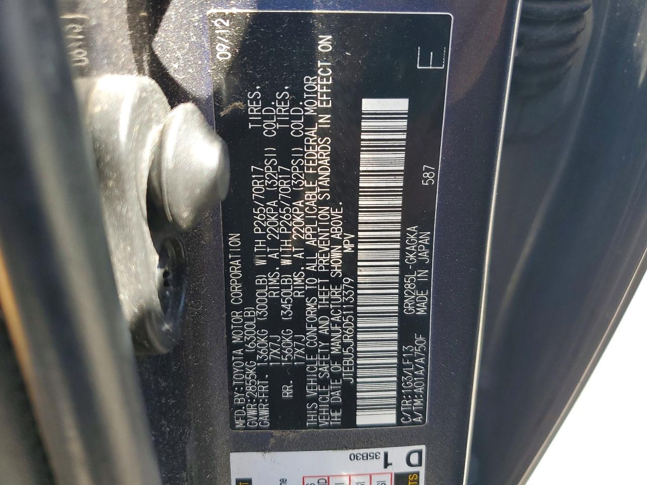 2013 Toyota 4runner Sr5 Charcoal vin: JTEBU5JR6D5113379