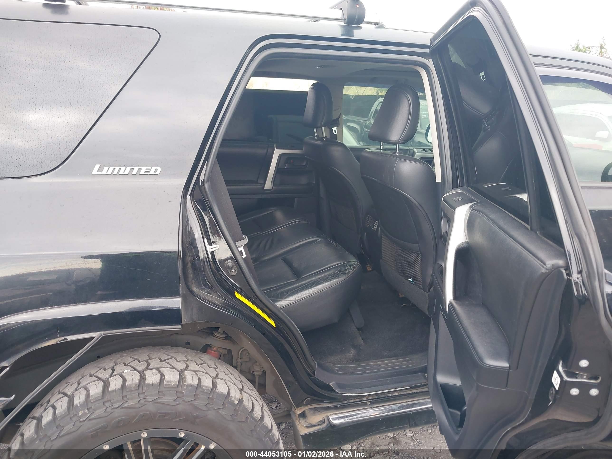 2013 Toyota 4runner Limited Black vin: JTEBU5JR6D5143353