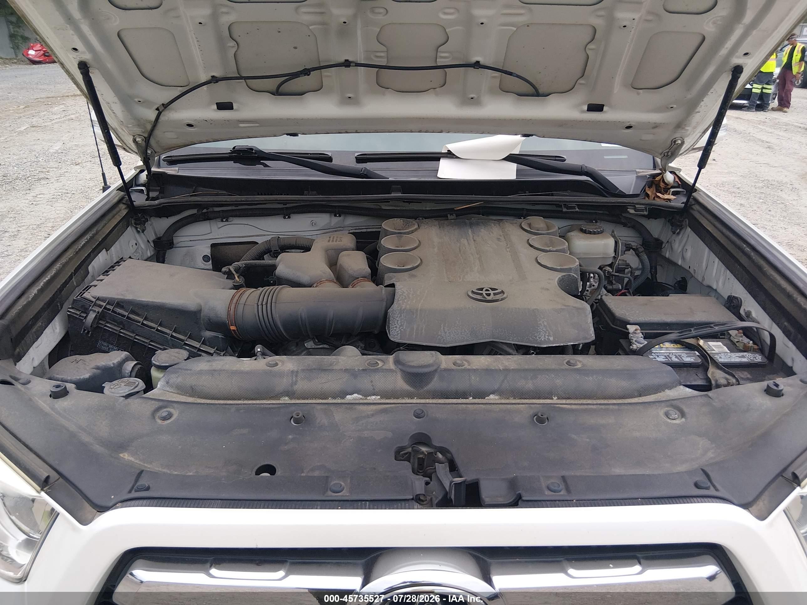 2013 Toyota 4runner Sr5 White vin: JTEBU5JR6D5149587
