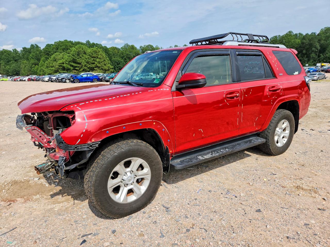 2014 Toyota 4runner Sr5 Red vin: JTEBU5JR6E5154127
