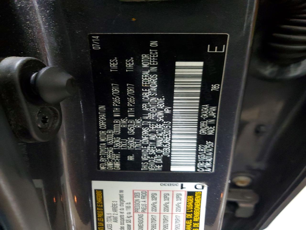 2014 Toyota 4runner Sr5 Premium Gray vin: JTEBU5JR6E5201513