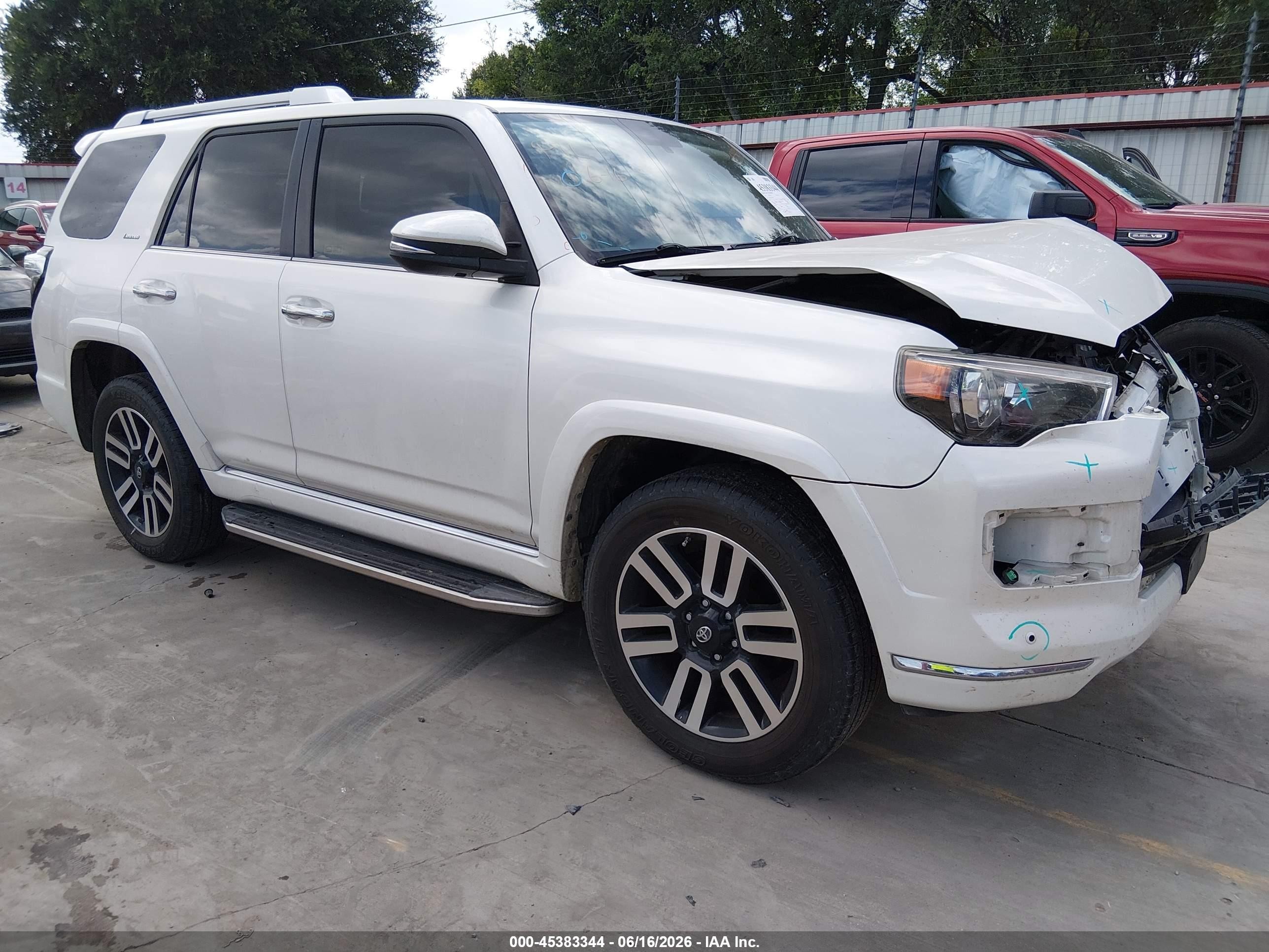 2015 Toyota 4runner Limited White vin: JTEBU5JR6F5204641
