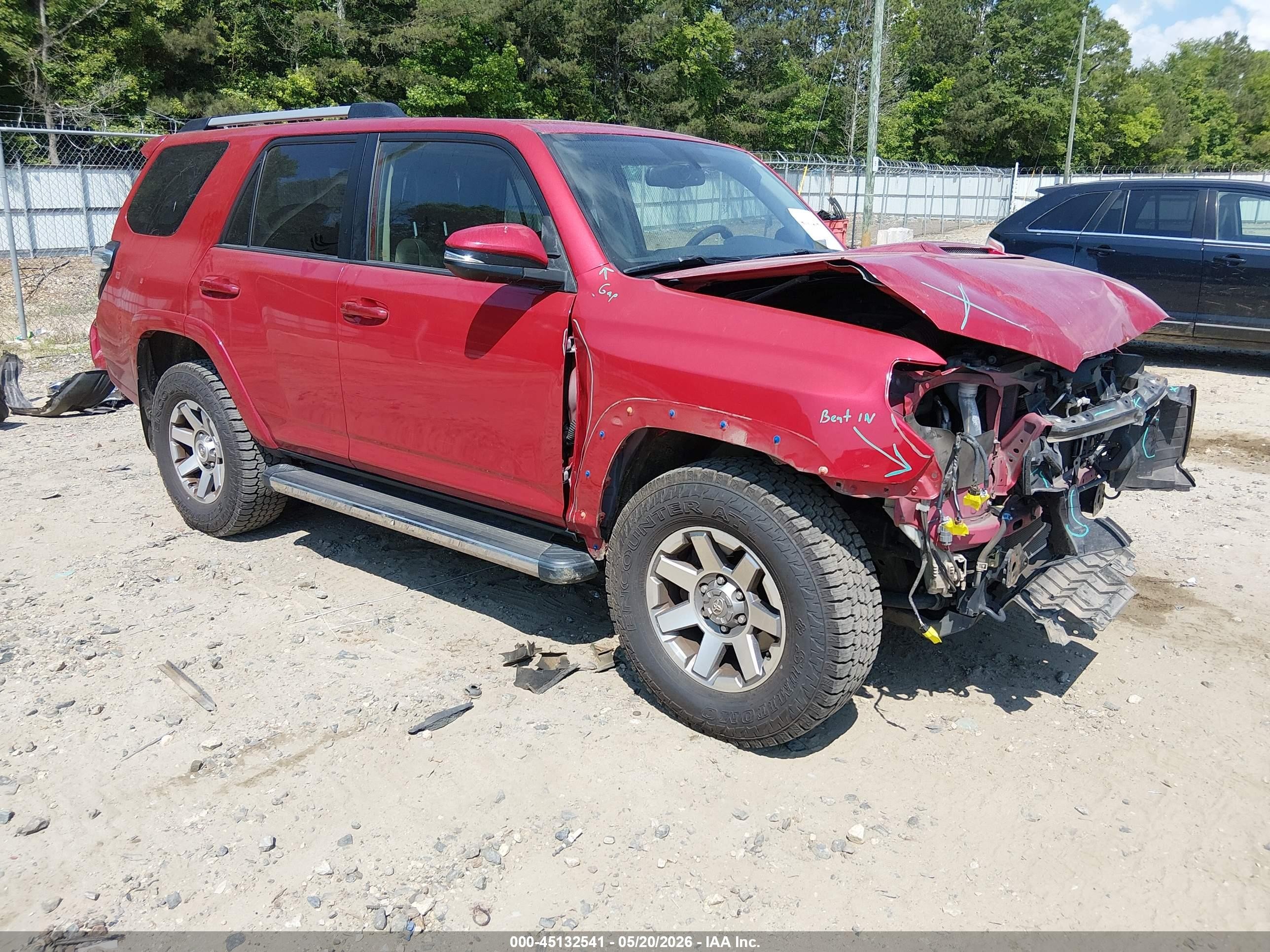 2015 Toyota 4runner Trail Premium Red vin: JTEBU5JR6F5225411