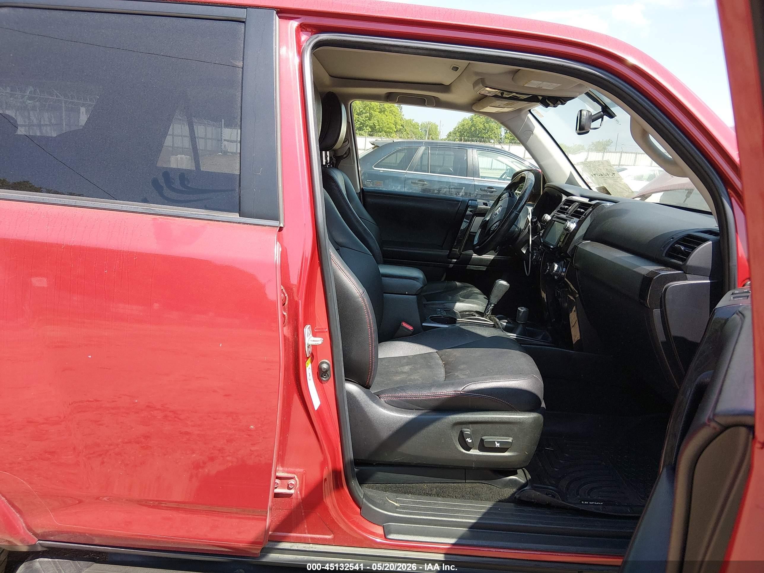 2015 Toyota 4runner Trail Premium Red vin: JTEBU5JR6F5225411