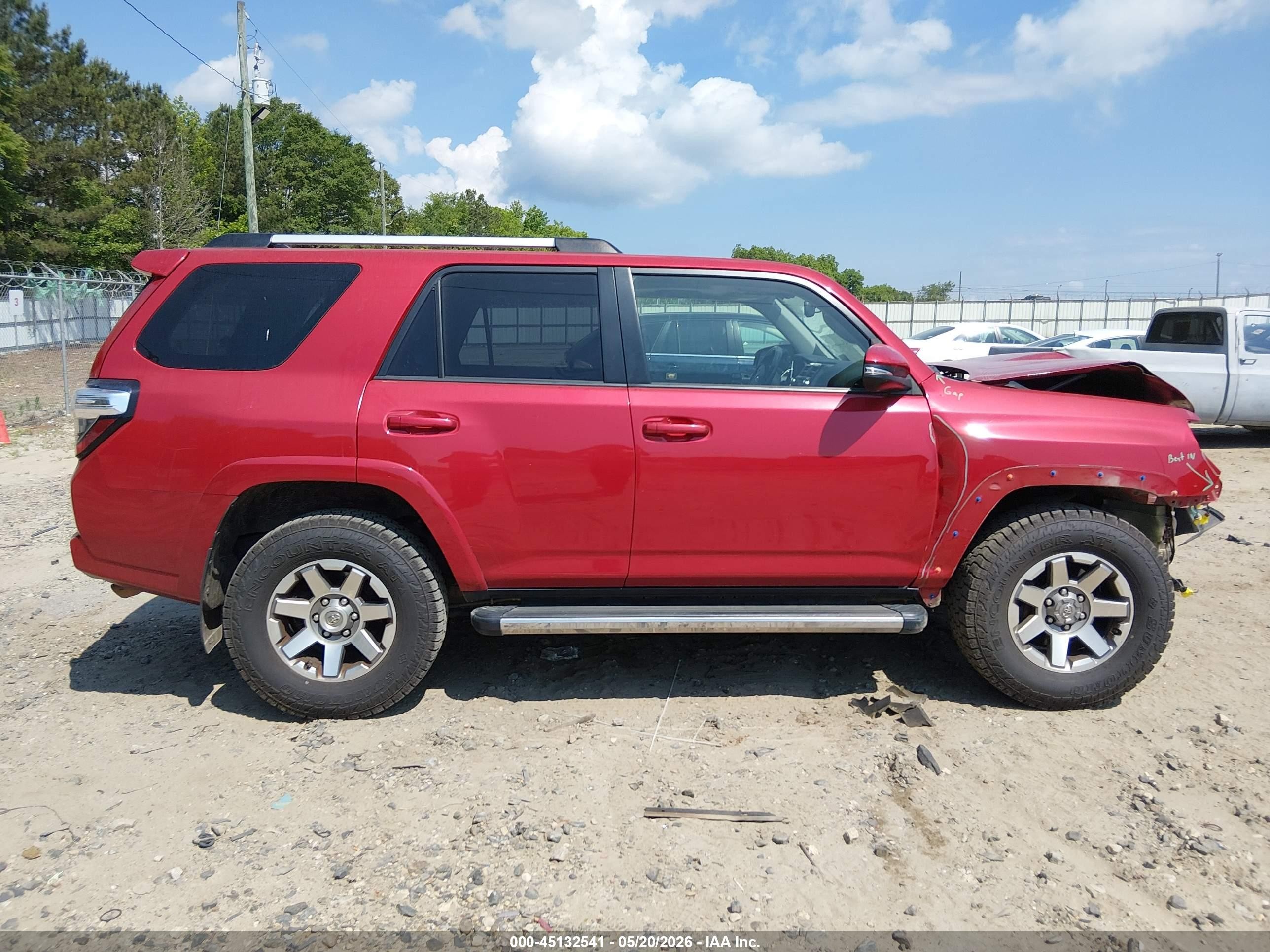 2015 Toyota 4runner Trail Premium Red vin: JTEBU5JR6F5225411