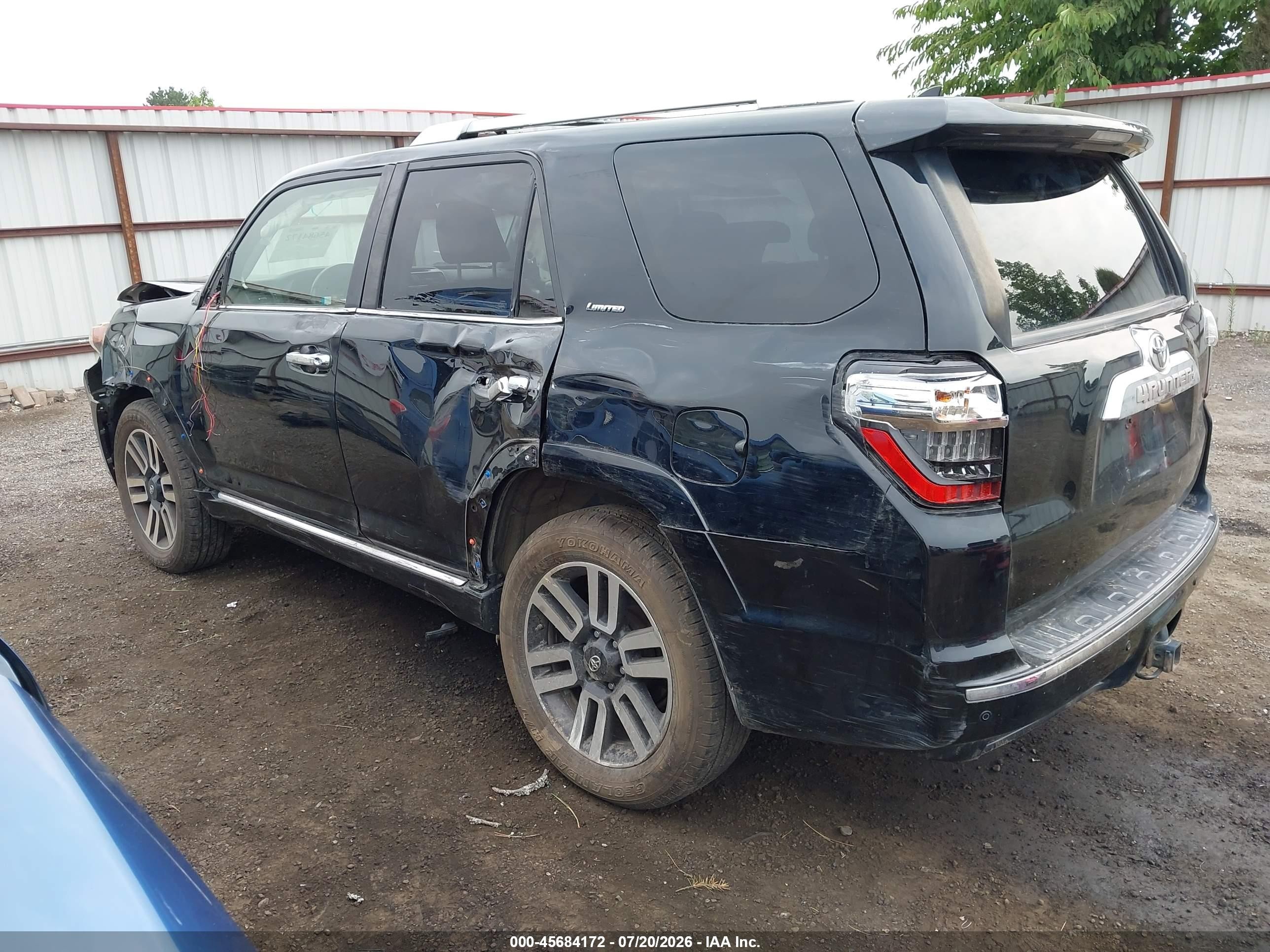 2015 Toyota 4runner Limited Black vin: JTEBU5JR7F5225627