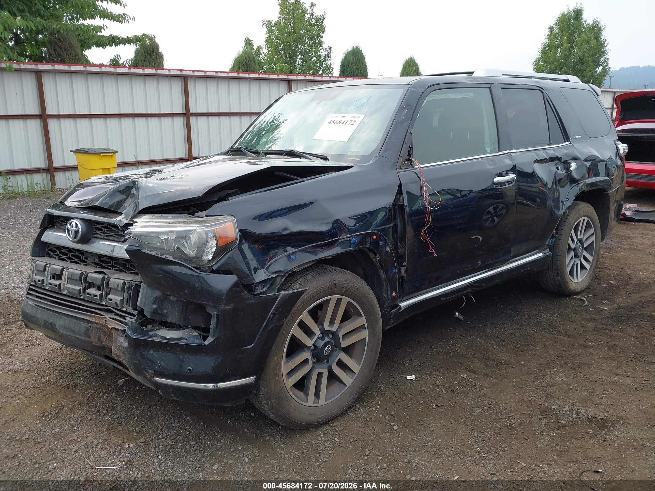 2015 Toyota 4runner Limited Black vin: JTEBU5JR7F5225627