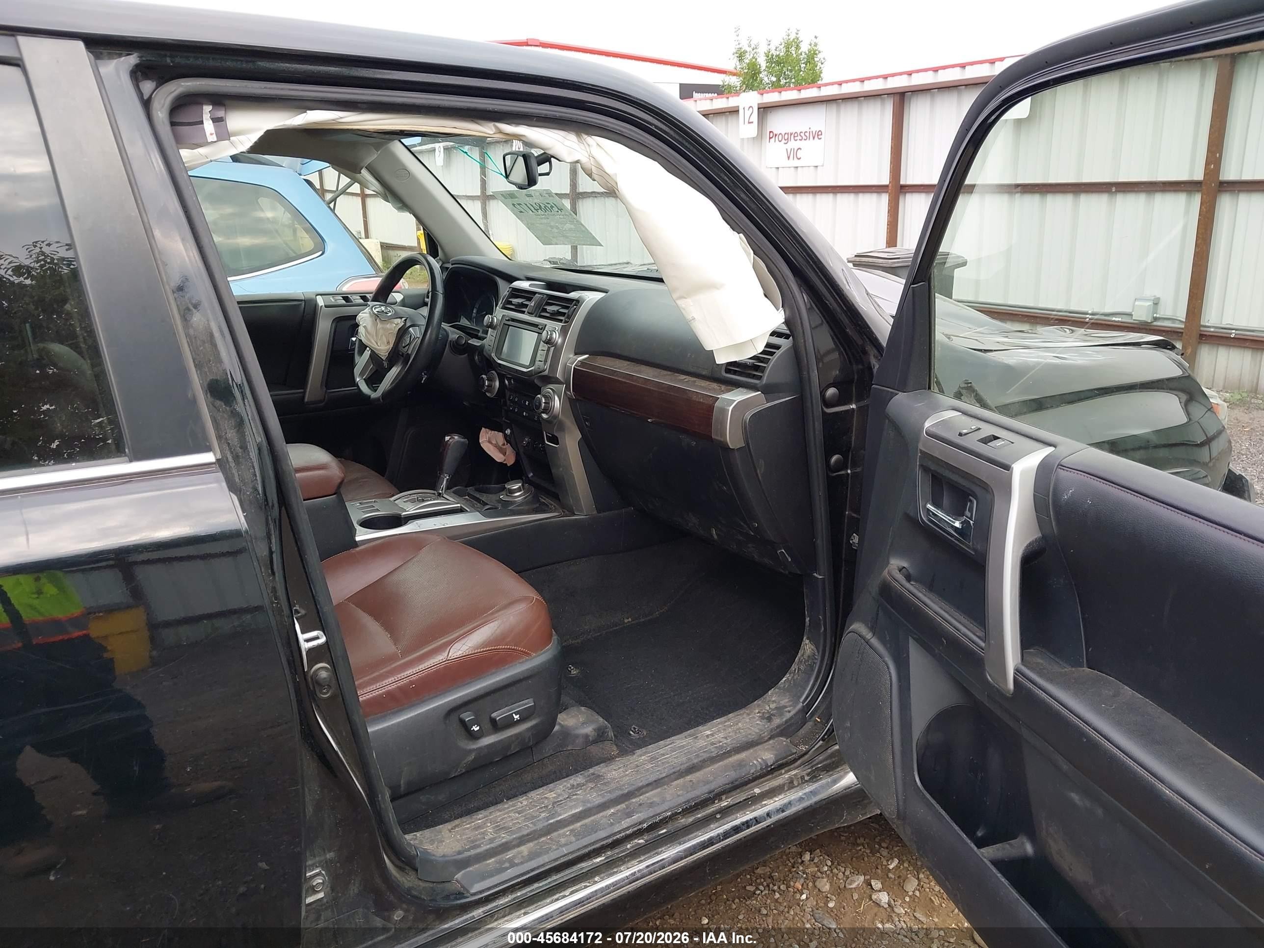 2015 Toyota 4runner Limited Black vin: JTEBU5JR7F5225627