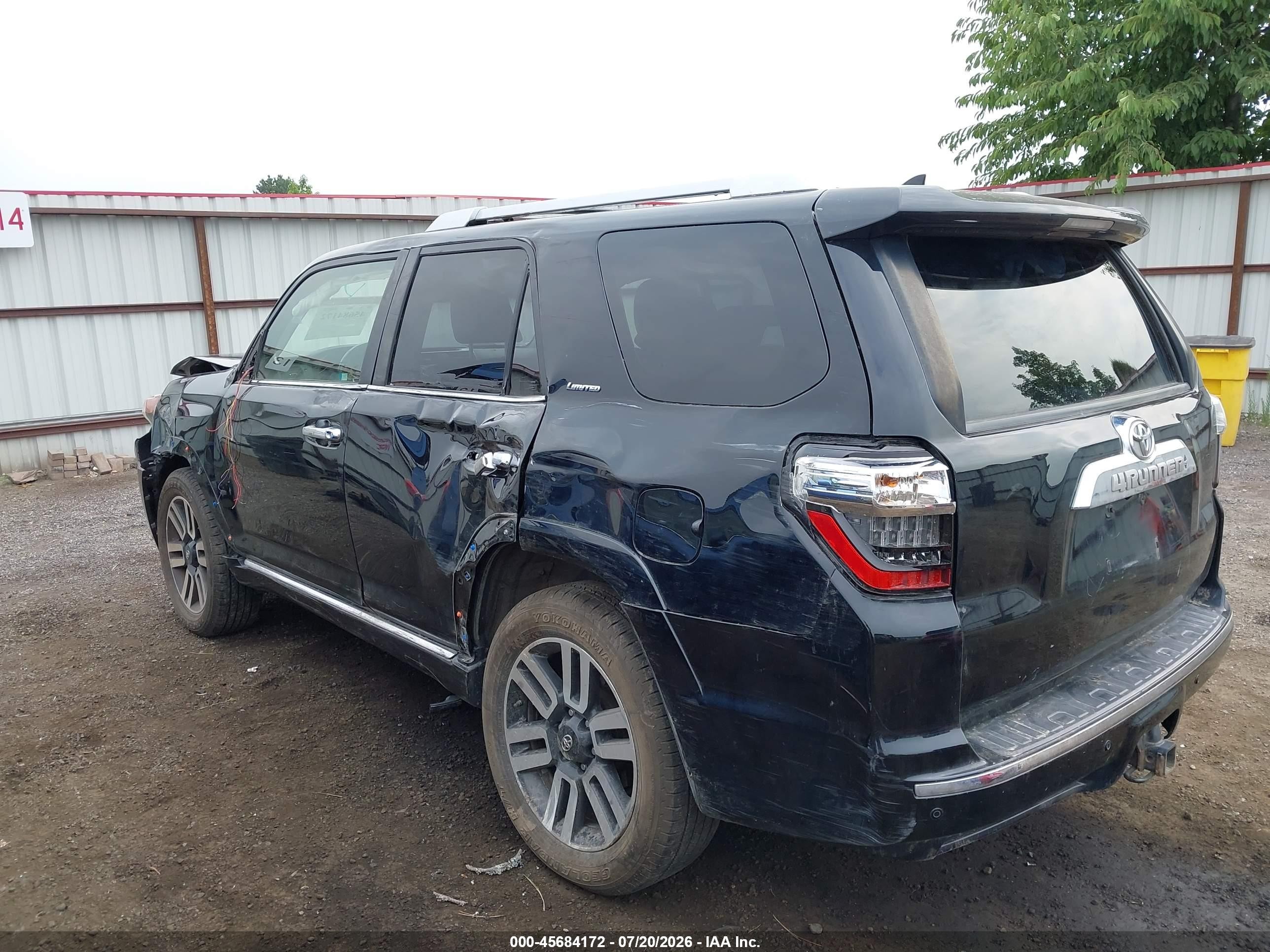 2015 Toyota 4runner Limited Black vin: JTEBU5JR7F5225627