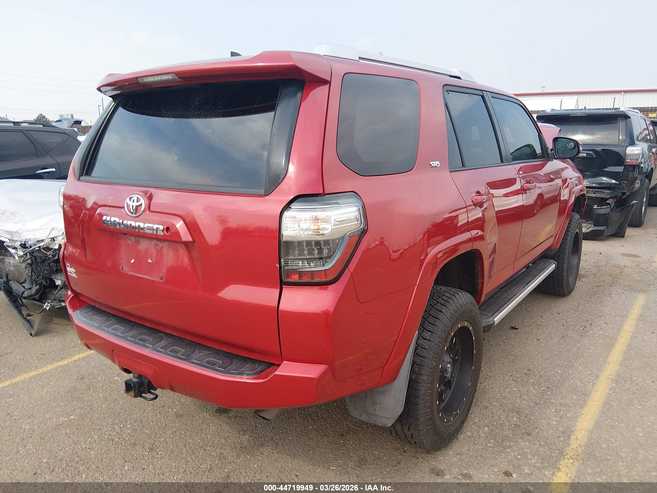2016 Toyota 4runner Sr5 Premium Красный vin: JTEBU5JR7G5303230