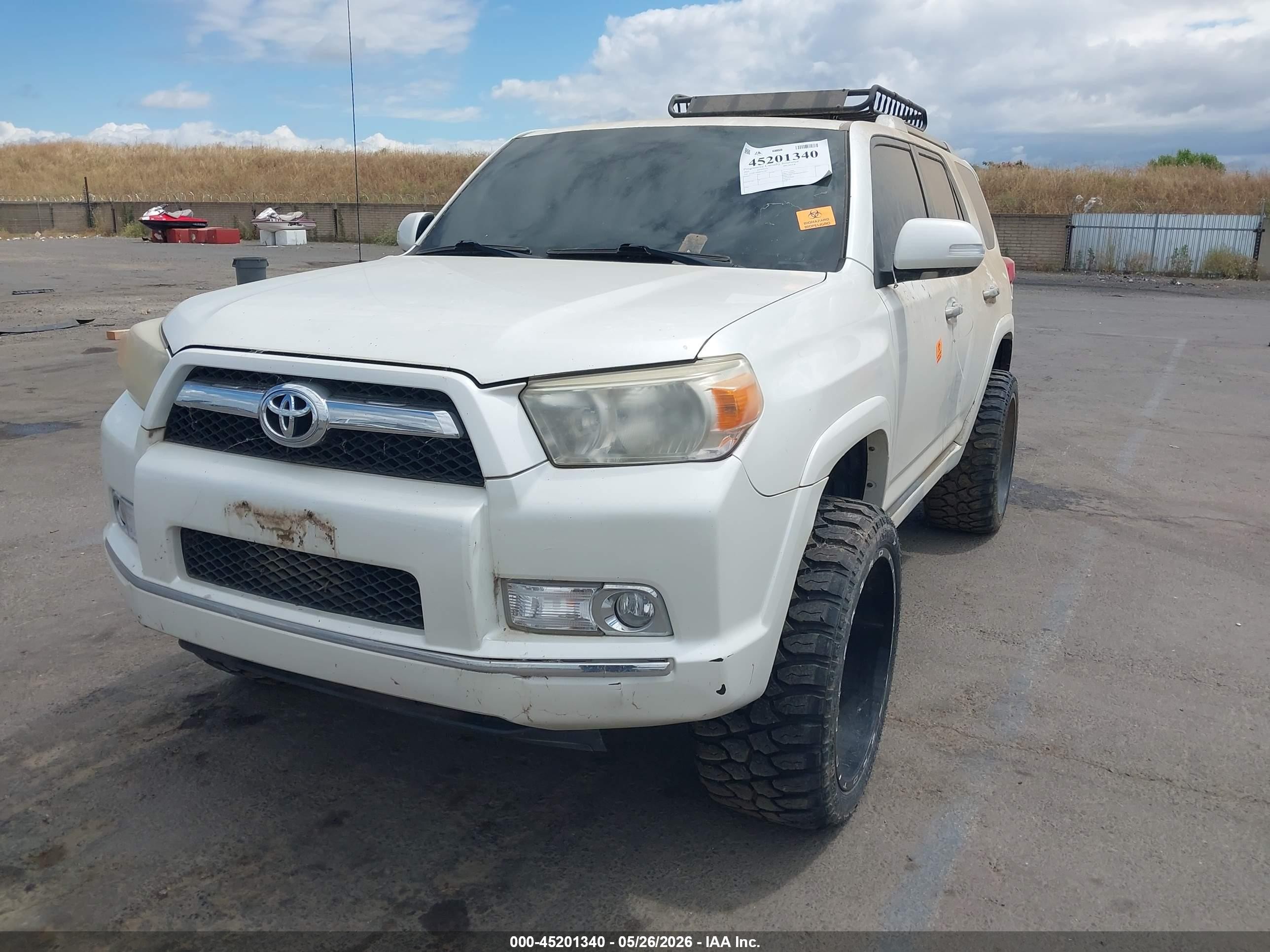 2011 Toyota 4runner Sr5 V6 White vin: JTEBU5JR8B5037497