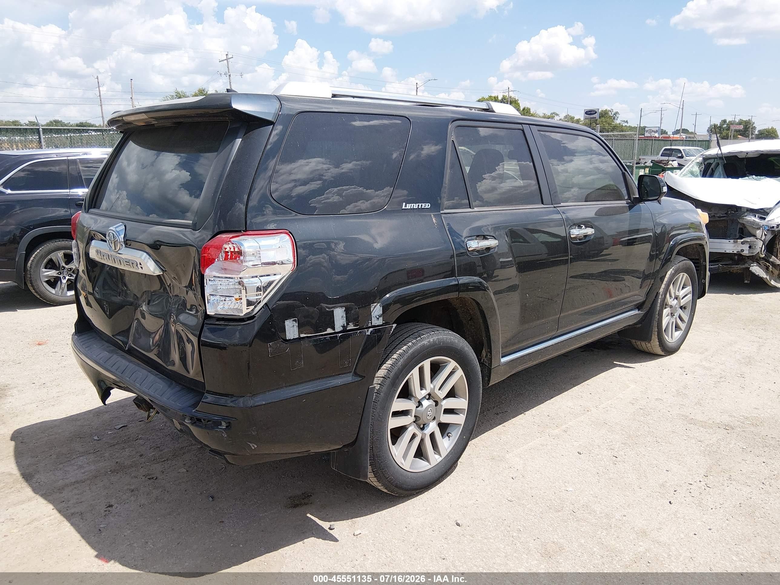 2013 Toyota 4runner Limited Black vin: JTEBU5JR8D5135335