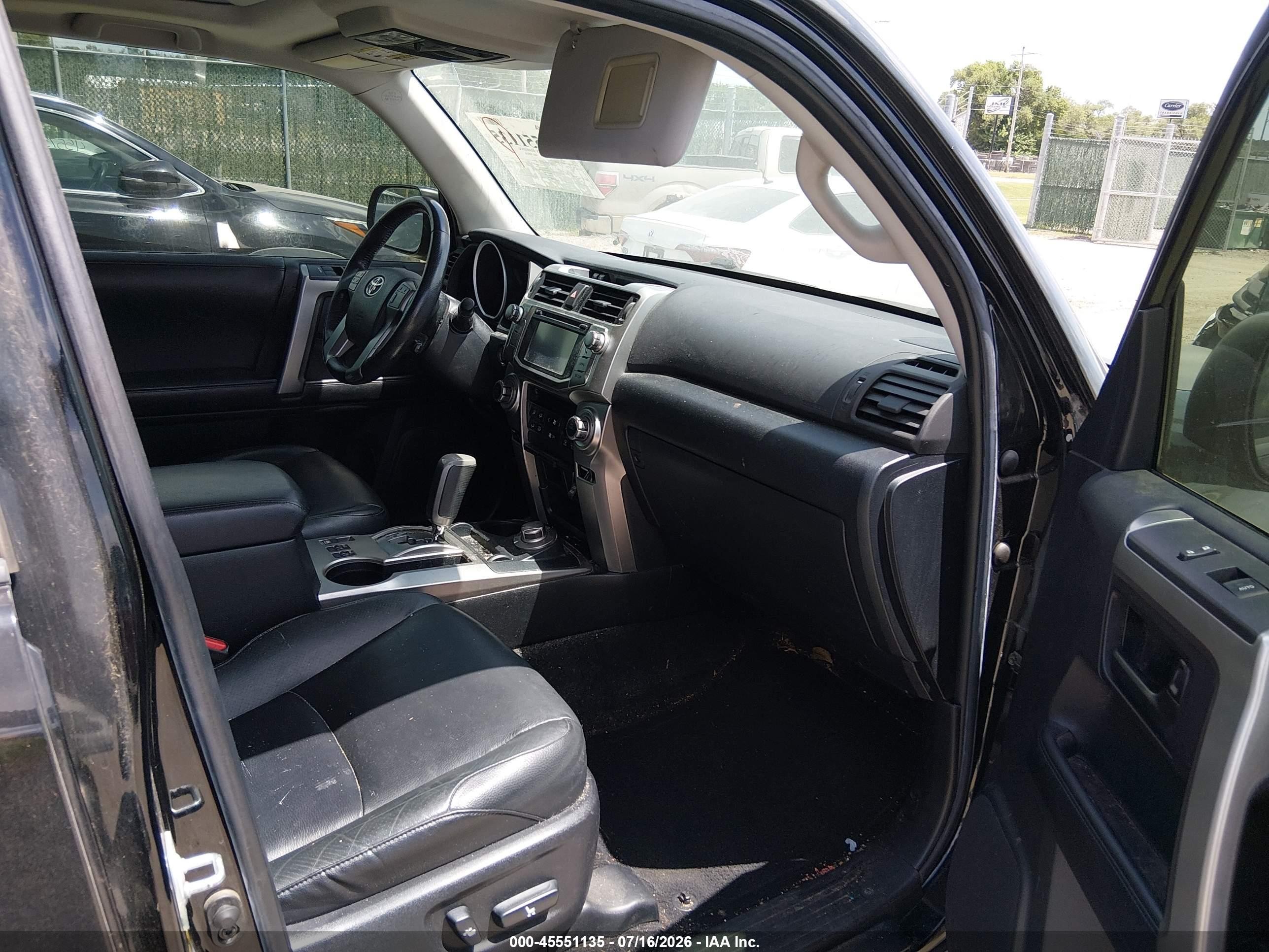 2013 Toyota 4runner Limited Black vin: JTEBU5JR8D5135335