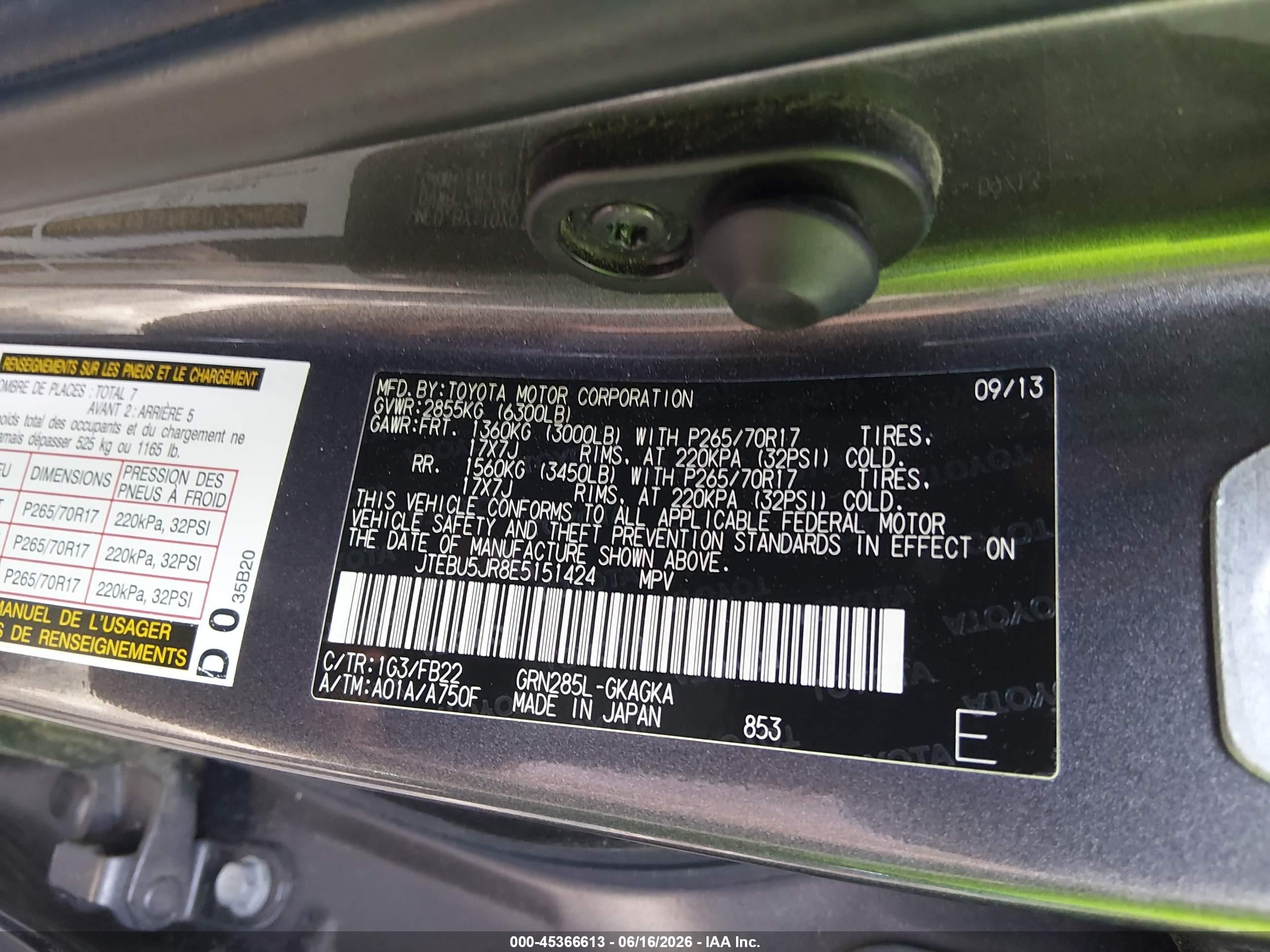 2014 Toyota 4runner Sr5 Gray vin: JTEBU5JR8E5151424