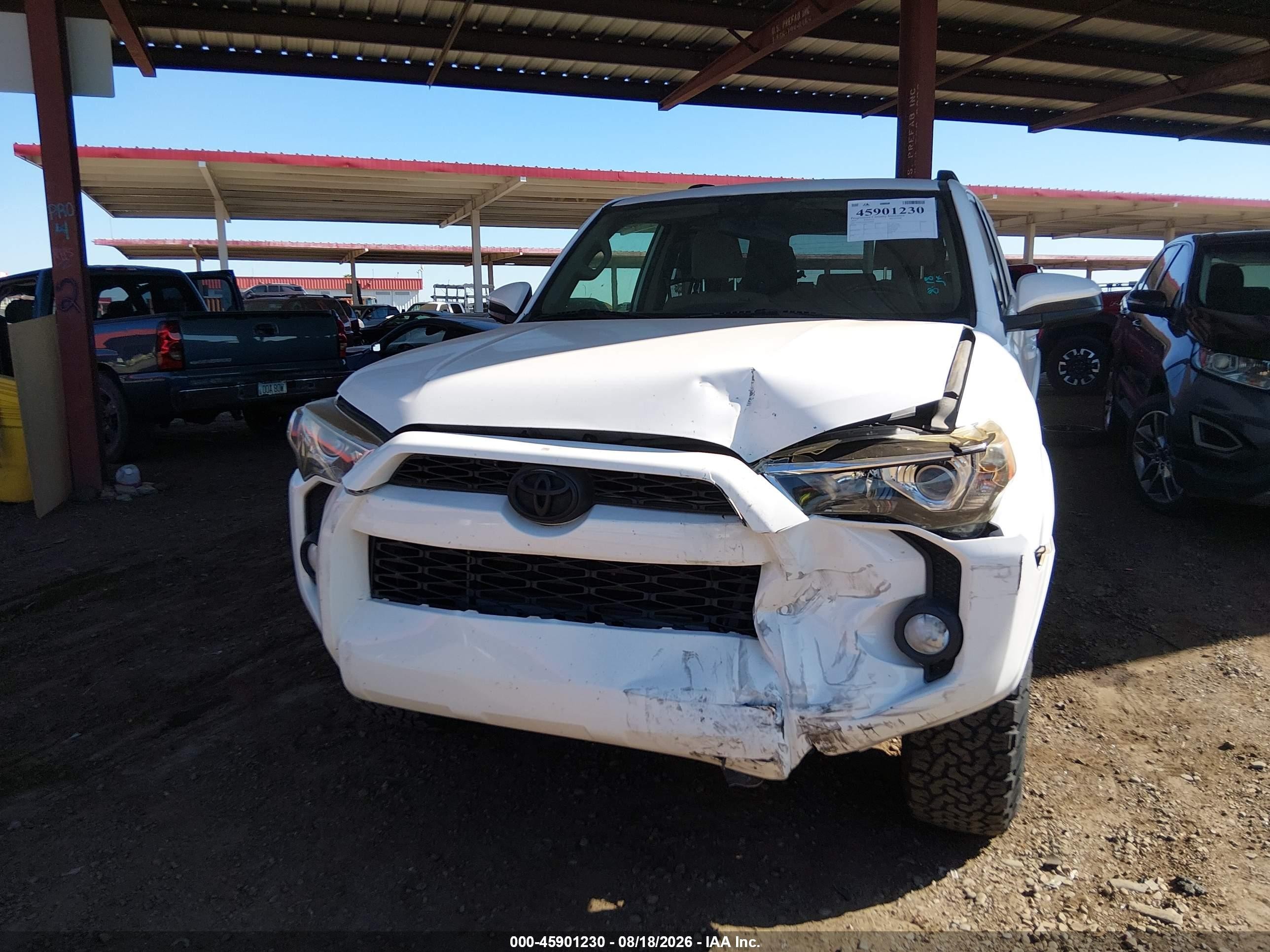 2015 Toyota 4runner Sr5 White vin: JTEBU5JR8F5220694
