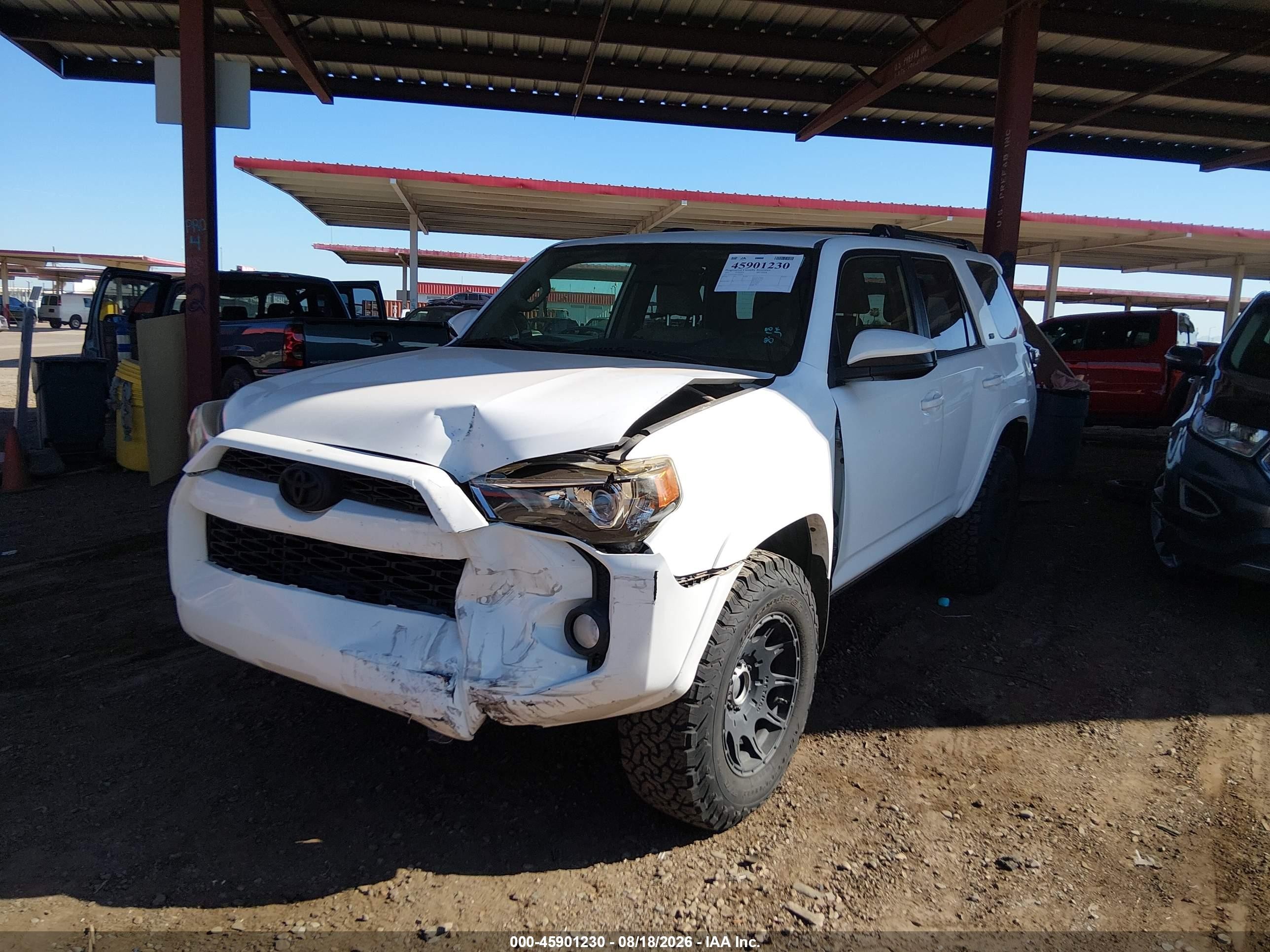 2015 Toyota 4runner Sr5 White vin: JTEBU5JR8F5220694