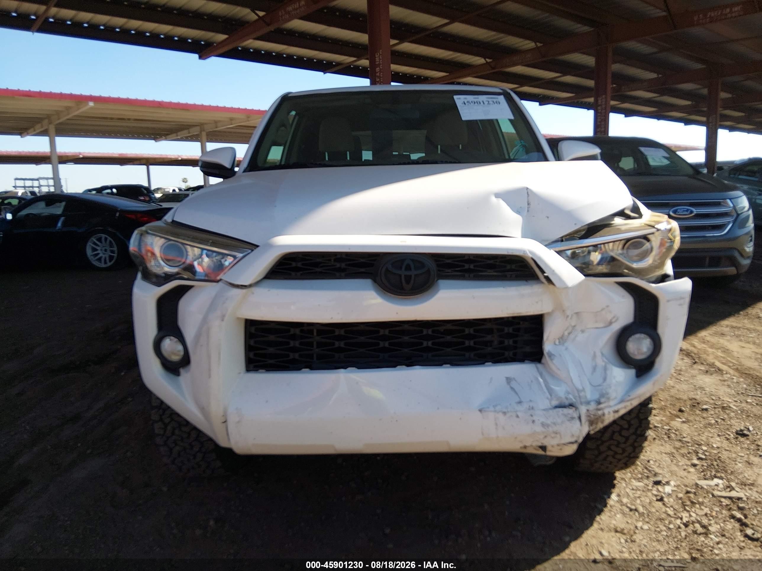 2015 Toyota 4runner Sr5 White vin: JTEBU5JR8F5220694