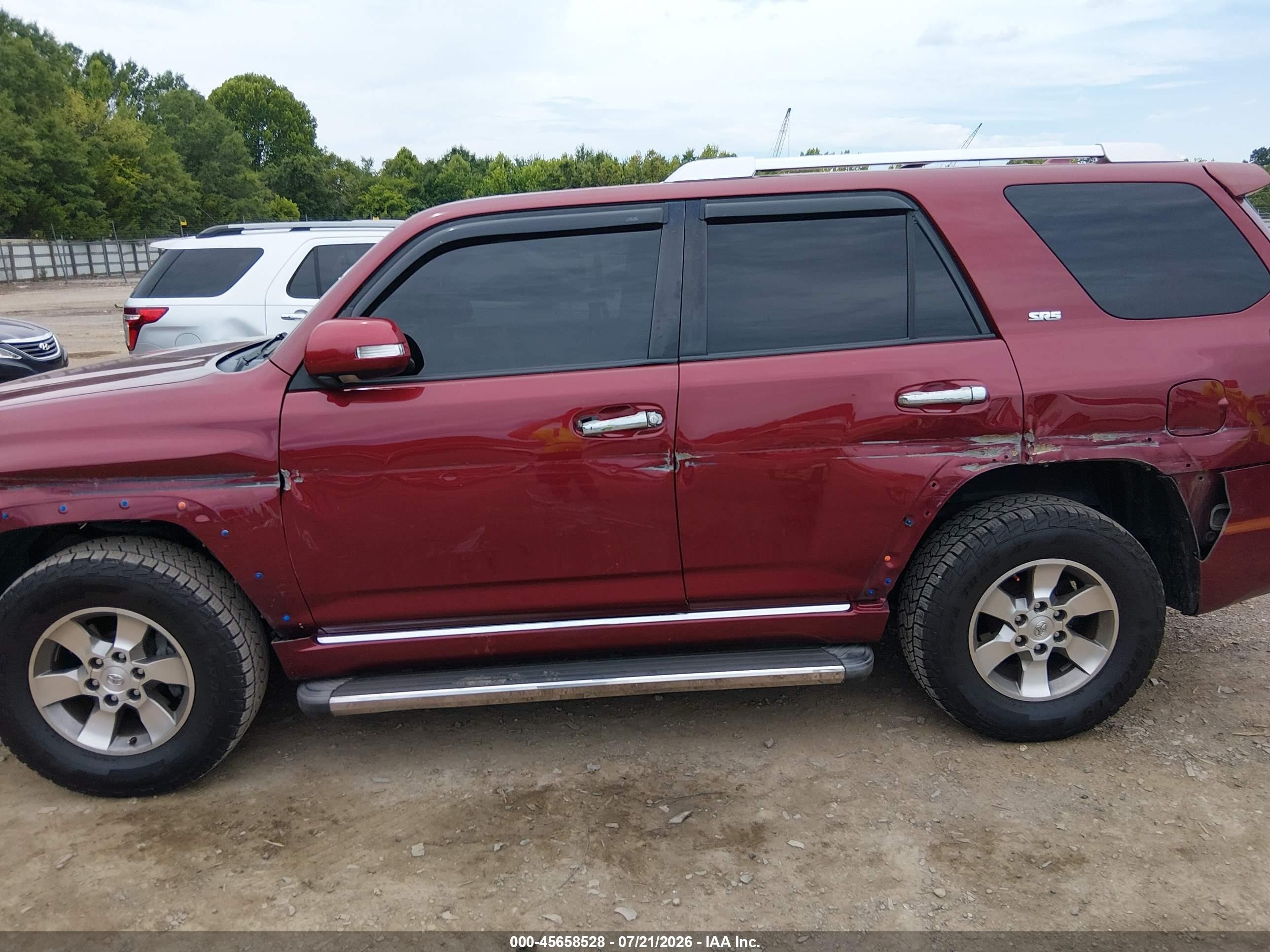 2011 Toyota 4runner Sr5 V6 Maroon vin: JTEBU5JR9B5051604