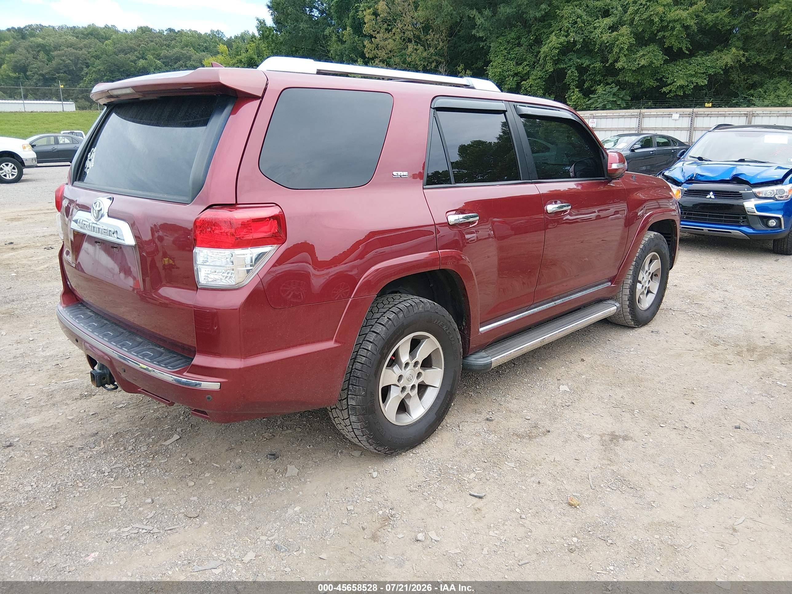 2011 Toyota 4runner Sr5 V6 Maroon vin: JTEBU5JR9B5051604
