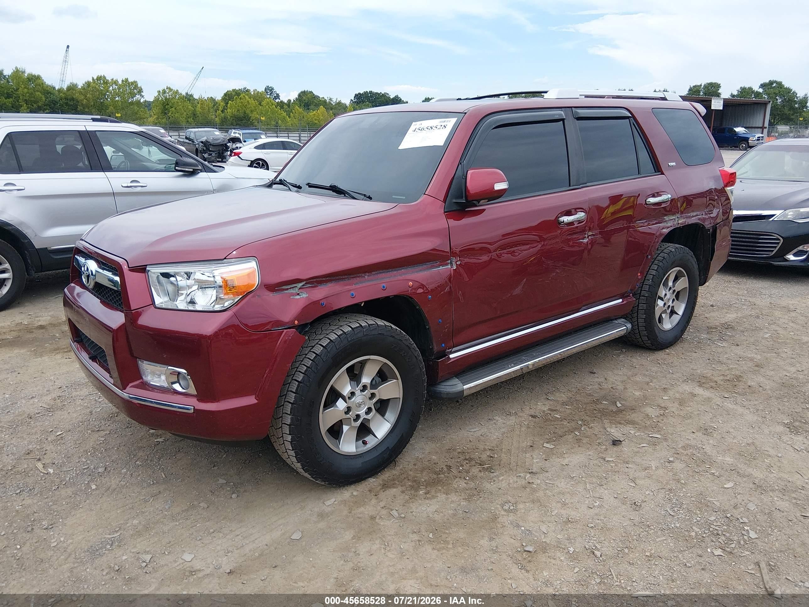 2011 Toyota 4runner Sr5 V6 Maroon vin: JTEBU5JR9B5051604