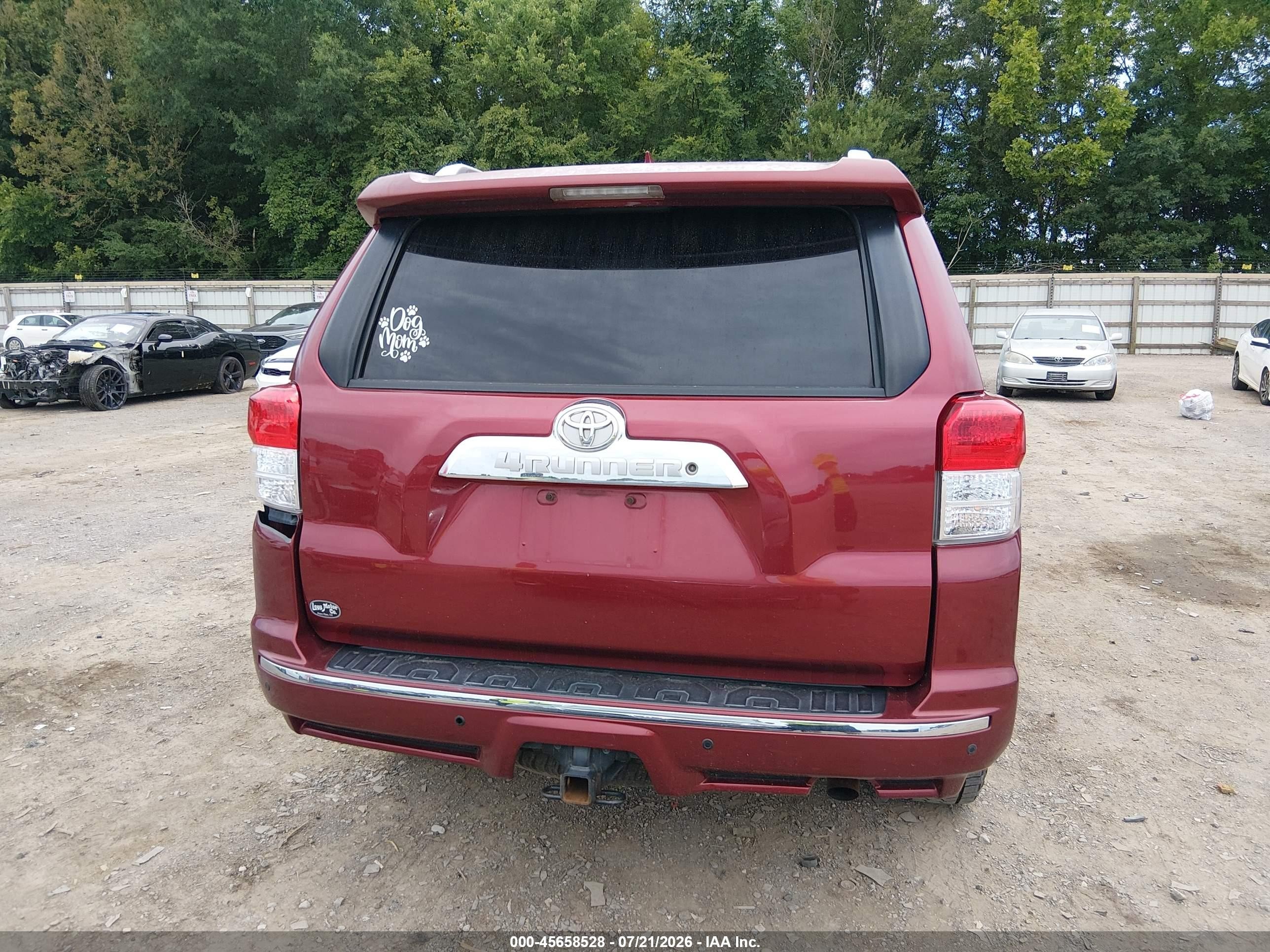 2011 Toyota 4runner Sr5 V6 Maroon vin: JTEBU5JR9B5051604