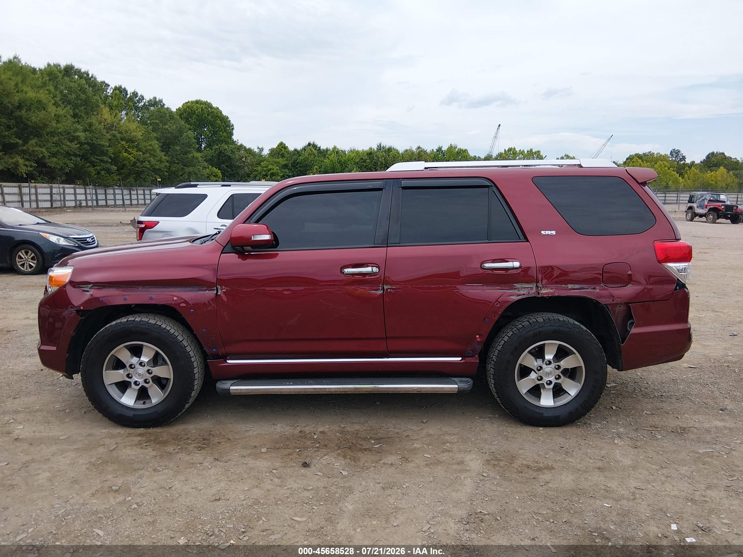 2011 Toyota 4runner Sr5 V6 Maroon vin: JTEBU5JR9B5051604