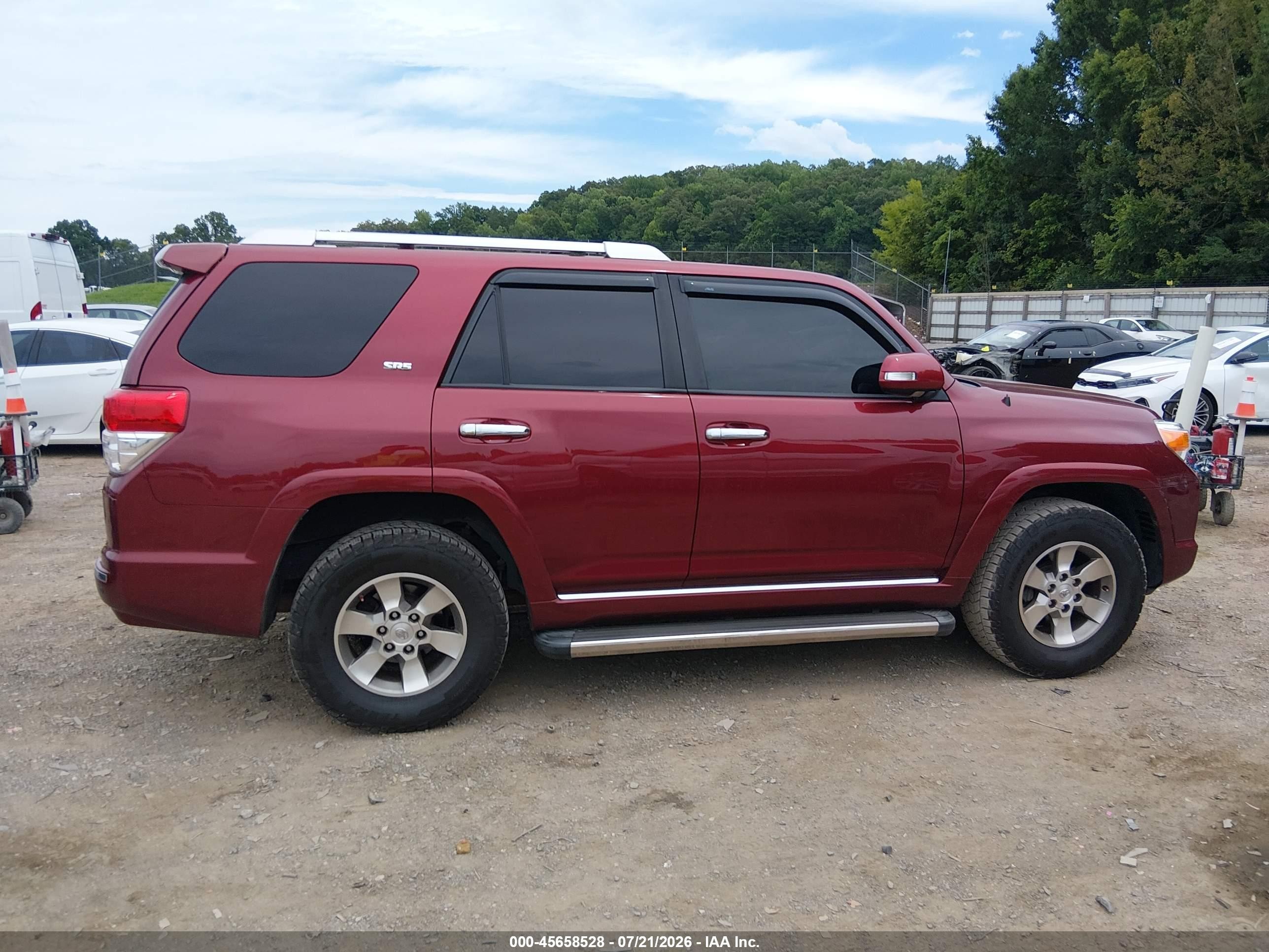2011 Toyota 4runner Sr5 V6 Maroon vin: JTEBU5JR9B5051604