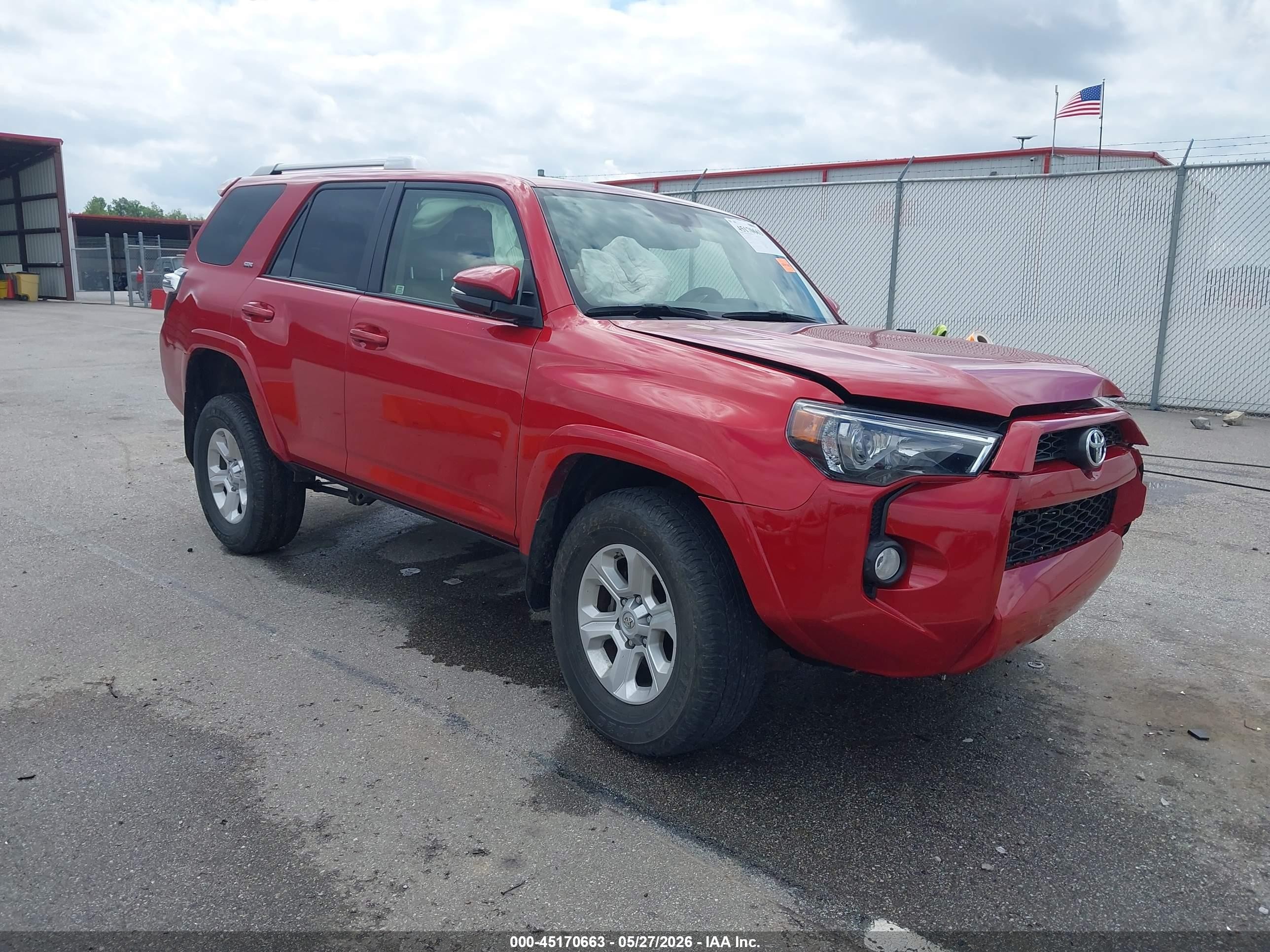 2015 Toyota 4runner Sr5 Premium Red vin: JTEBU5JR9F5212555