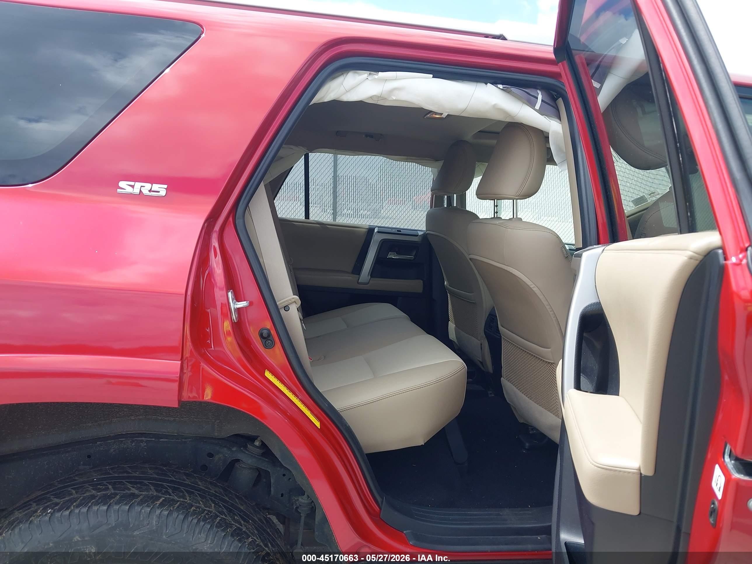 2015 Toyota 4runner Sr5 Premium Red vin: JTEBU5JR9F5212555