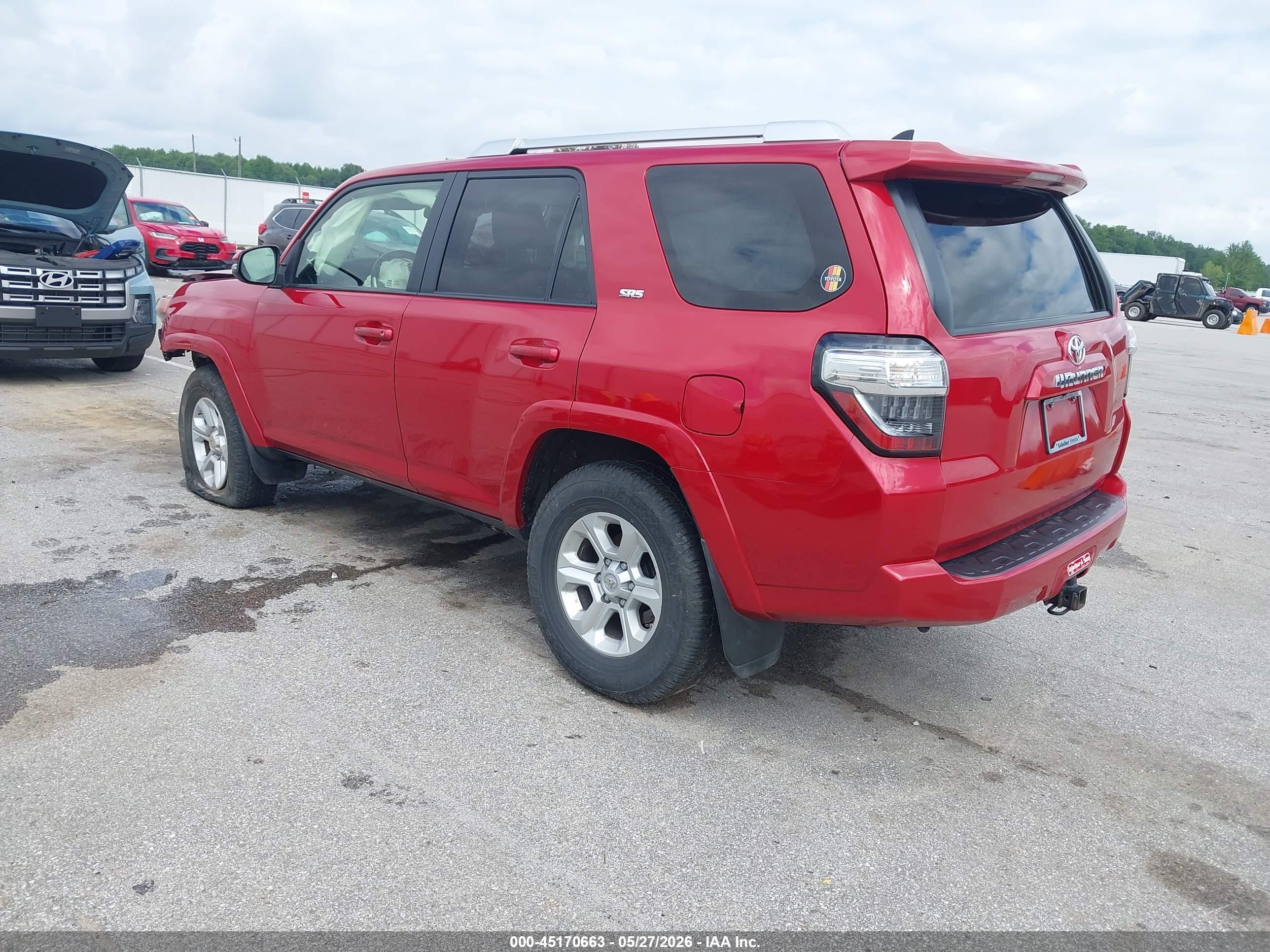2015 Toyota 4runner Sr5 Premium Red vin: JTEBU5JR9F5212555