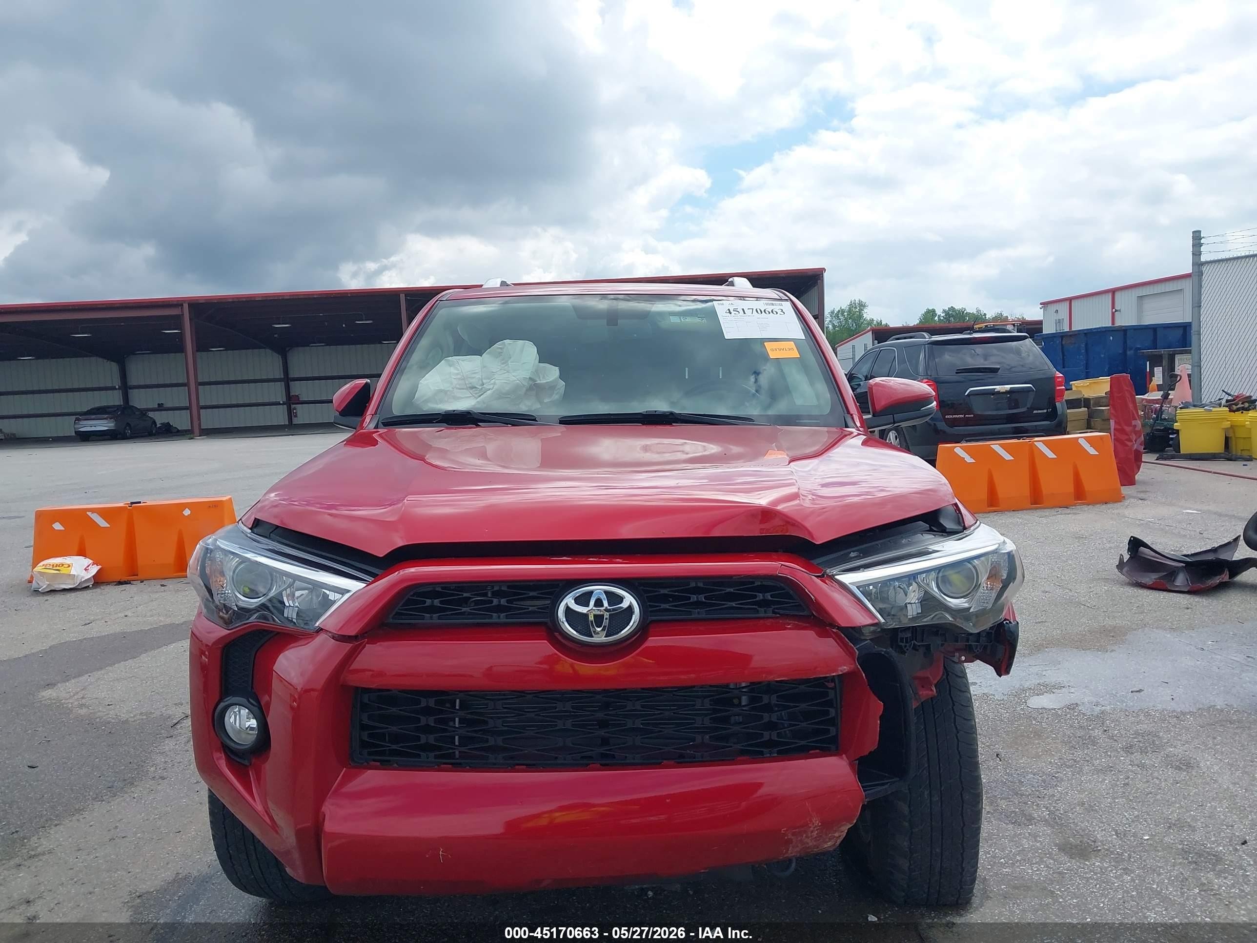 2015 Toyota 4runner Sr5 Premium Red vin: JTEBU5JR9F5212555