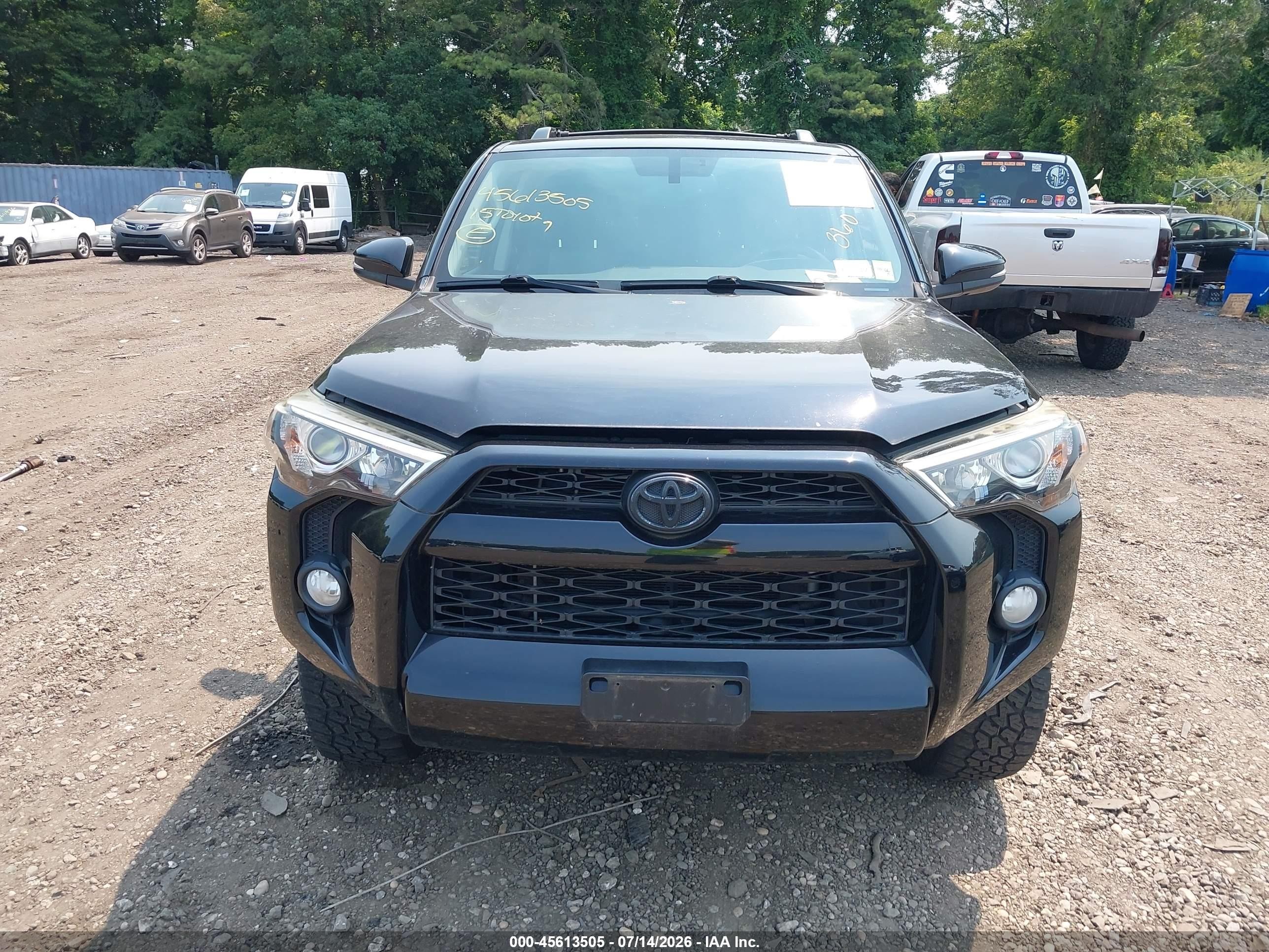 2015 Toyota 4runner   Black vin: JTEBU5JR9F5249525
