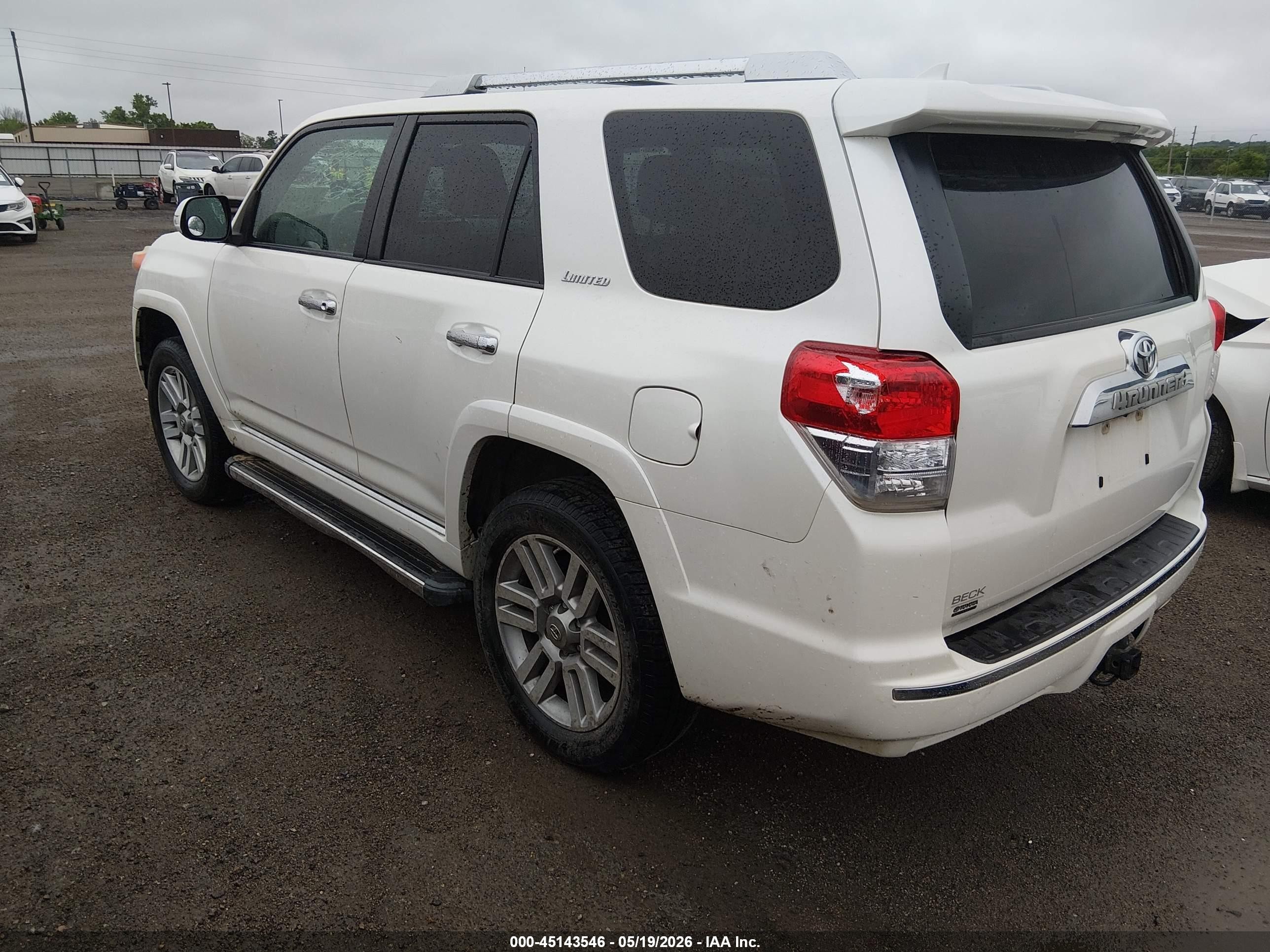 2011 Toyota 4runner Limited V6 White vin: JTEBU5JRXB5047559