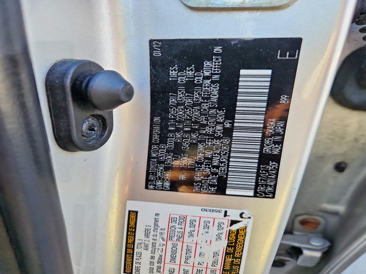 2012 Toyota 4runner Sr5 Silver vin: JTEBU5JRXC5087481
