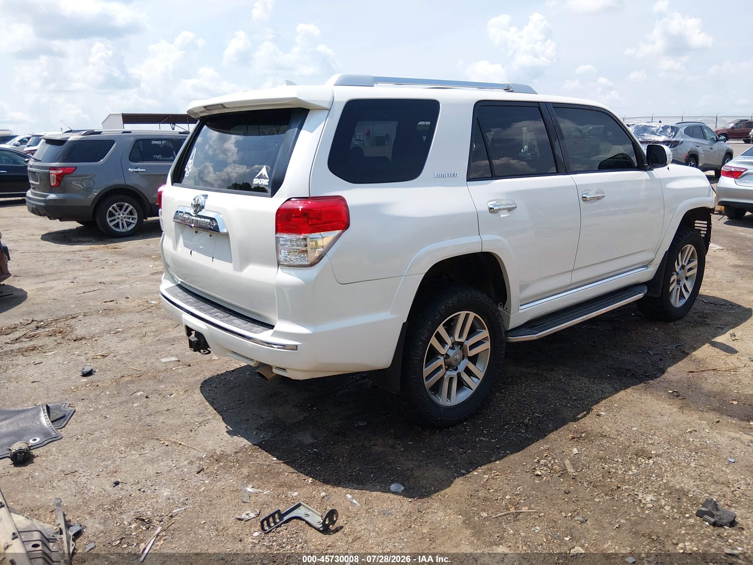 2013 Toyota 4runner Limited White vin: JTEBU5JRXD5124630