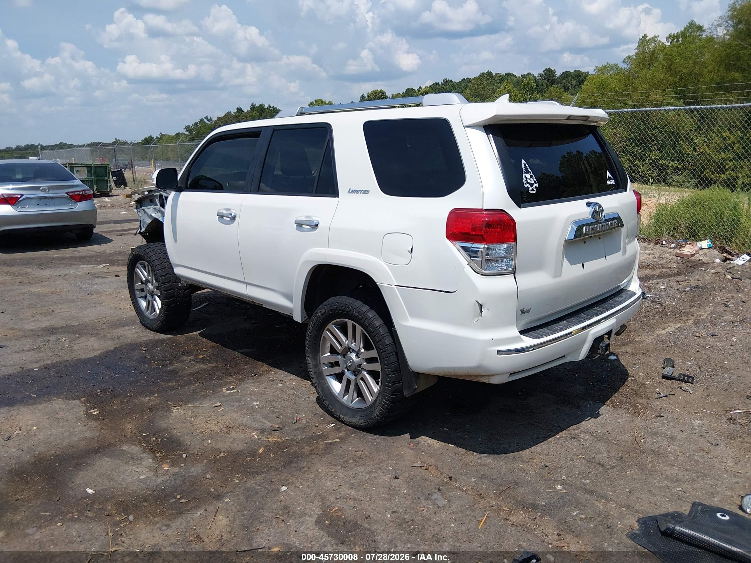 2013 Toyota 4runner Limited White vin: JTEBU5JRXD5124630