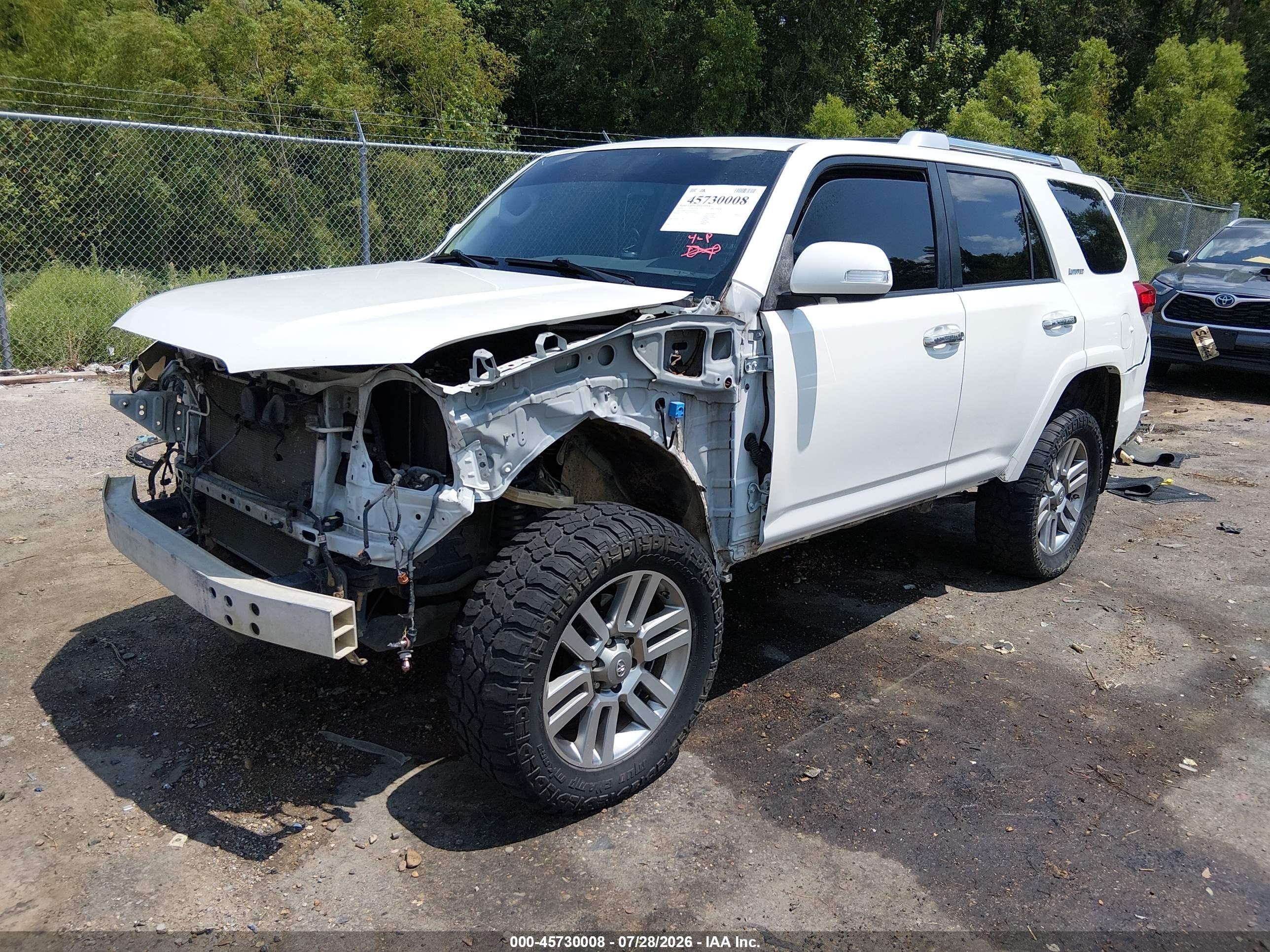 2013 Toyota 4runner Limited White vin: JTEBU5JRXD5124630