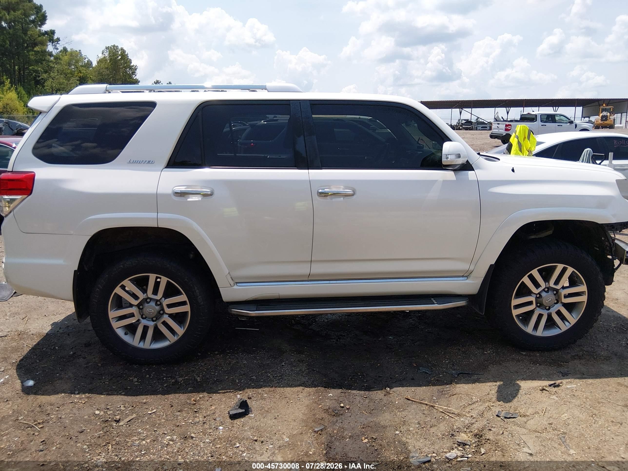 2013 Toyota 4runner Limited White vin: JTEBU5JRXD5124630