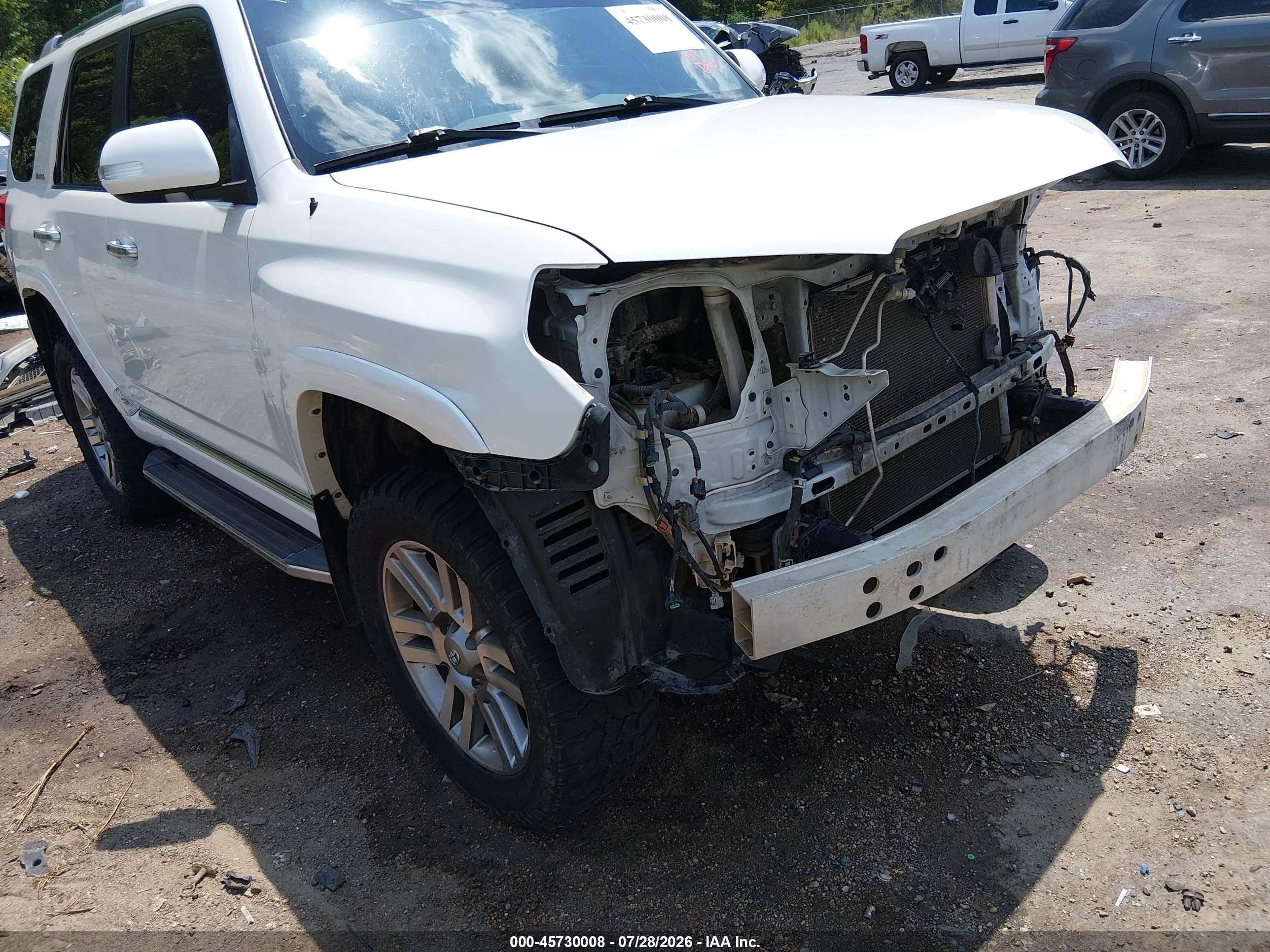 2013 Toyota 4runner Limited White vin: JTEBU5JRXD5124630
