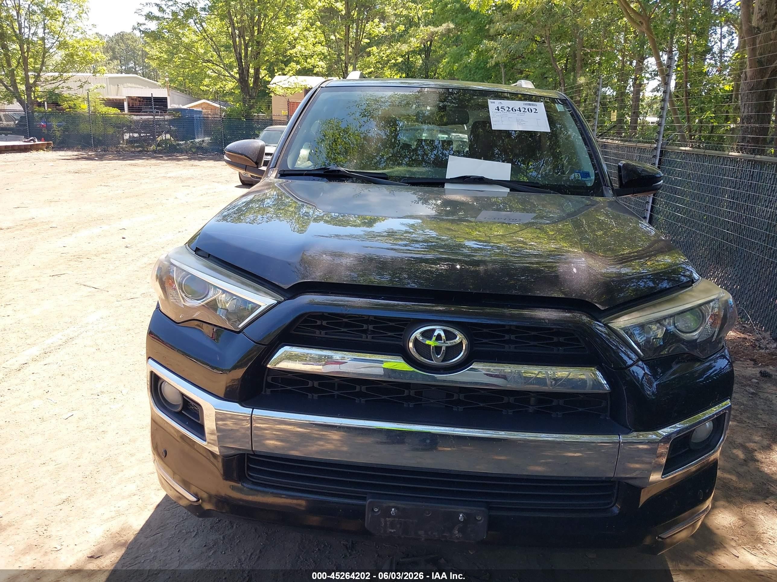 2014 Toyota 4runner Limited Black vin: JTEBU5JRXE5173067