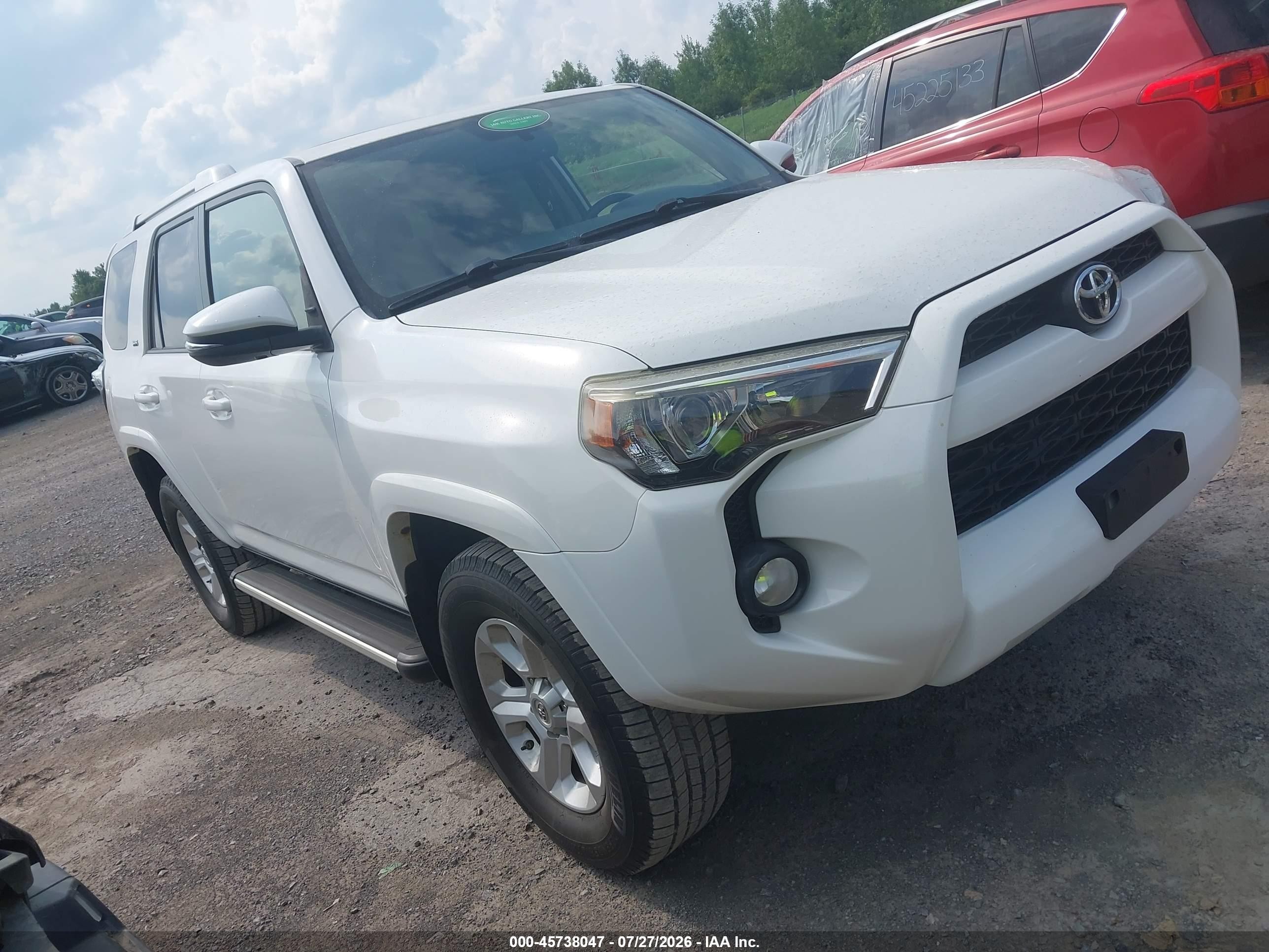 2014 Toyota 4runner Sr5 Premium White vin: JTEBU5JRXE5200381