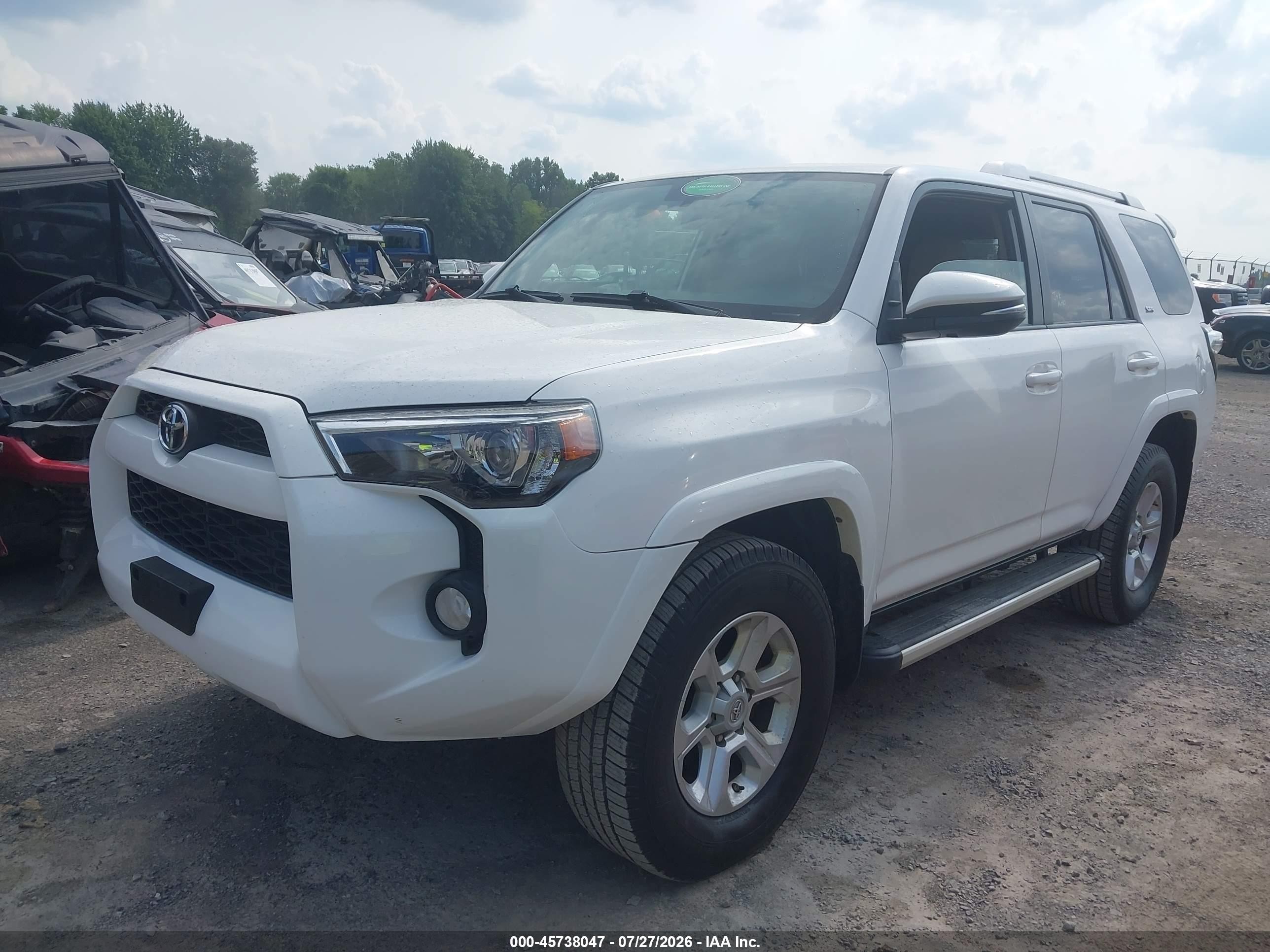 2014 Toyota 4runner Sr5 Premium White vin: JTEBU5JRXE5200381