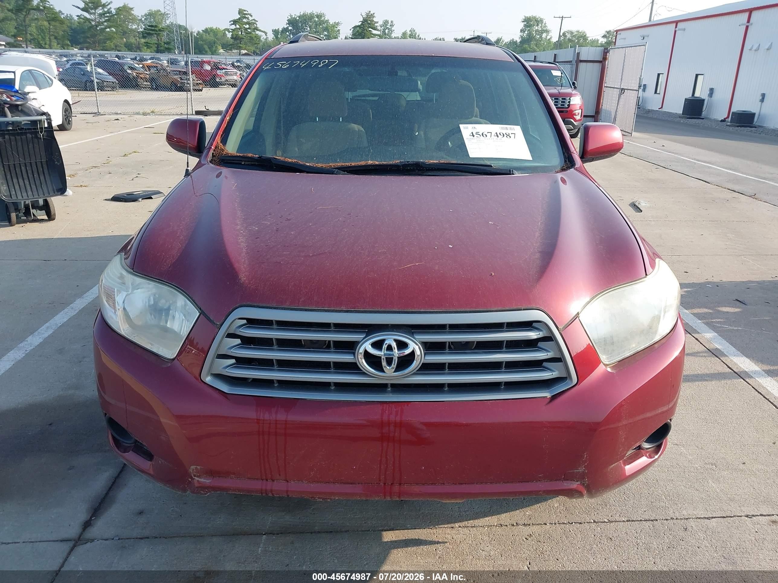 2009 Toyota Highlander   Red vin: JTEDA41A092004799